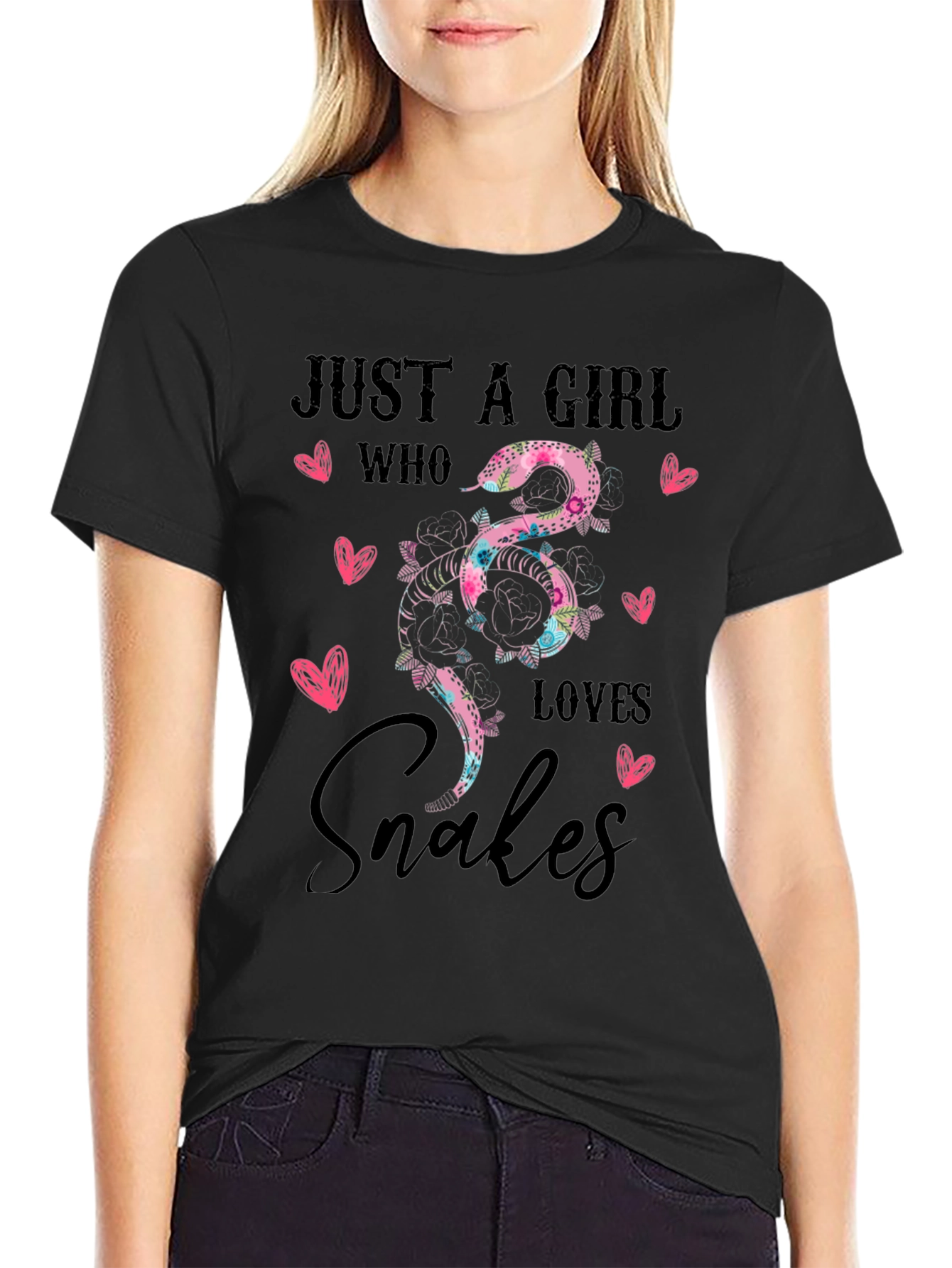 Just a Girl Who Loves Snakes Graphic T-Shirt