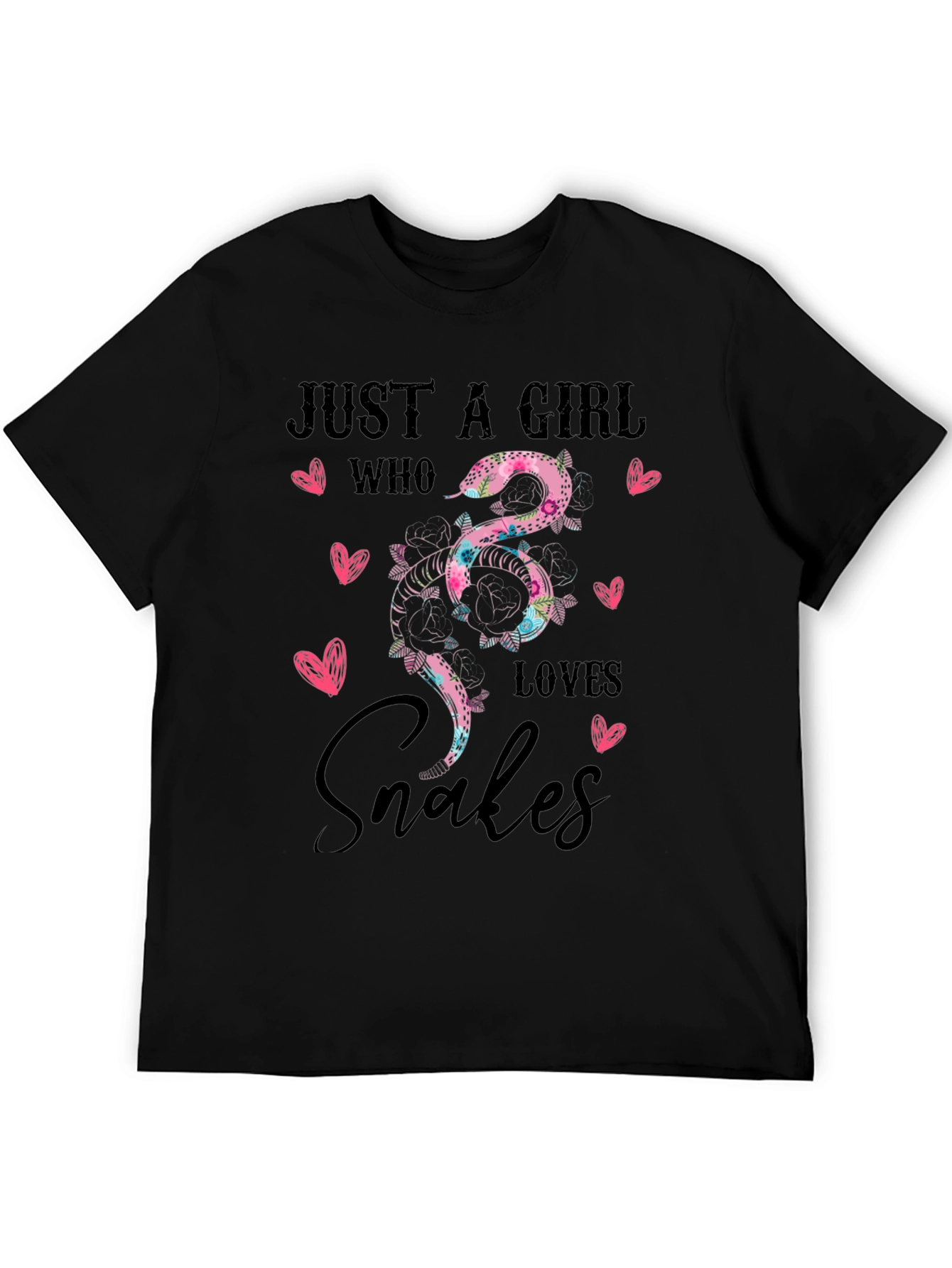Just a Girl Who Loves Snakes Graphic T-Shirt