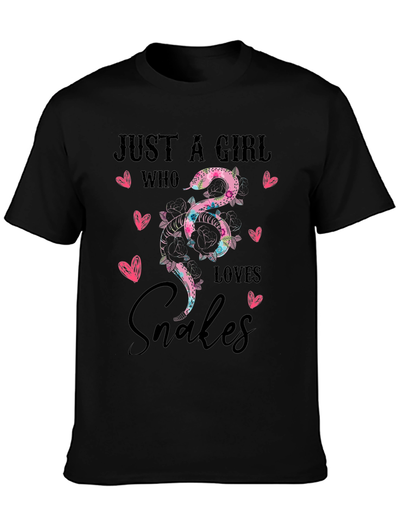 Just a Girl Who Loves Snakes Graphic T-Shirt
