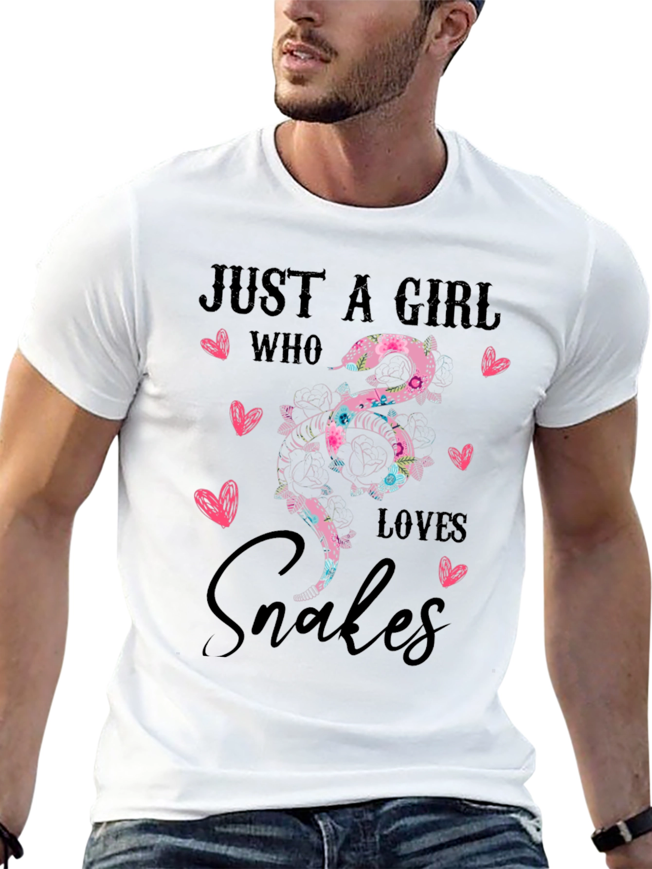 Just a Girl Who Loves Snakes Graphic T-Shirt