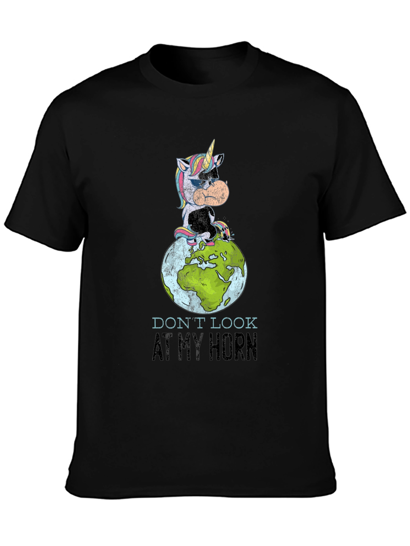 Unicorn Globe Graphic T-Shirt