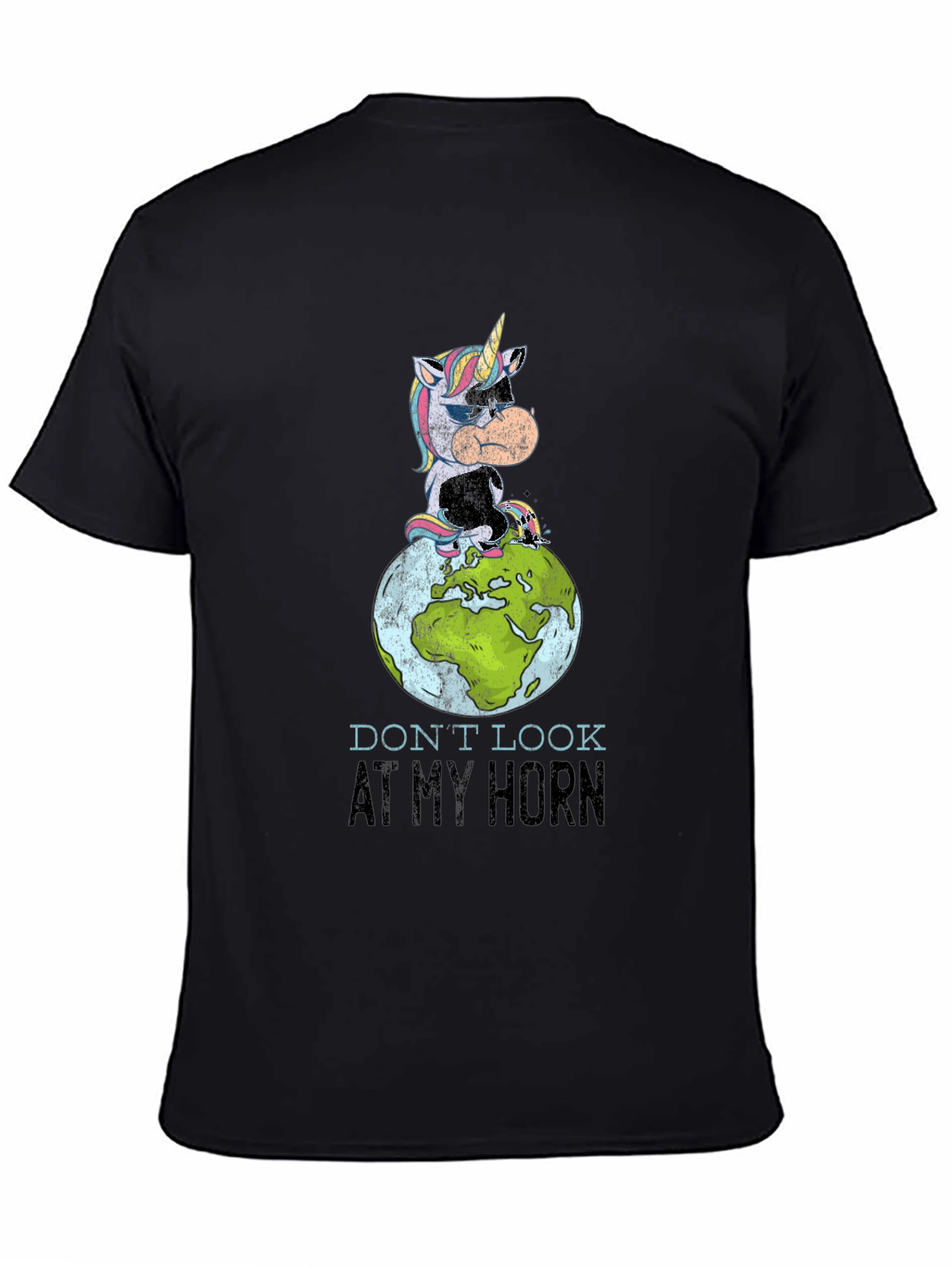 Unicorn Globe Graphic T-Shirt
