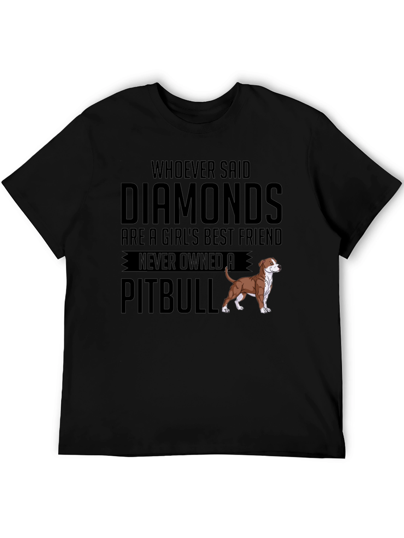 Pitbull Lover T-Shirt - Diamonds Best Friend