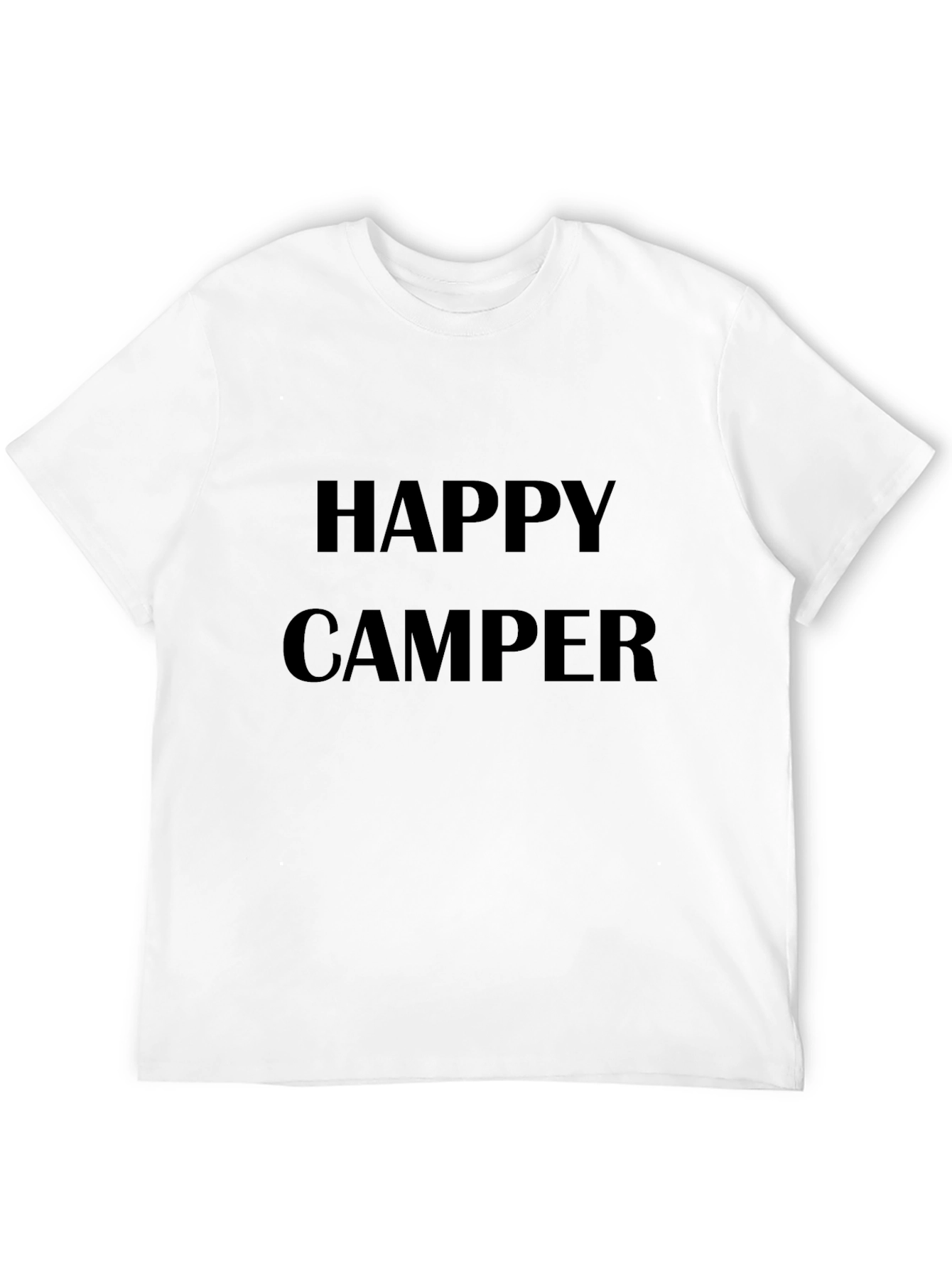 Happy Camper Graphic T-Shirt - Solid Black