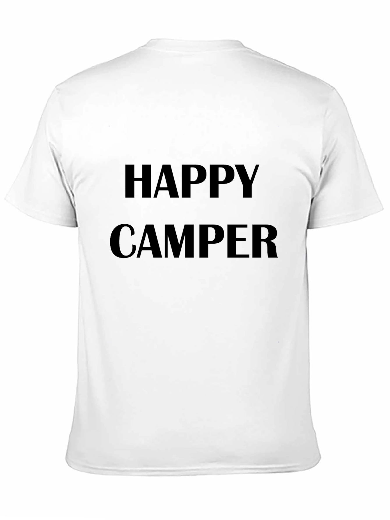 Happy Camper Graphic T-Shirt - Solid Black