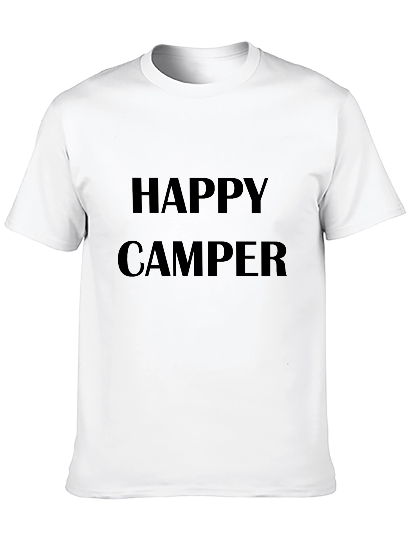 Happy Camper Graphic T-Shirt - Solid Black