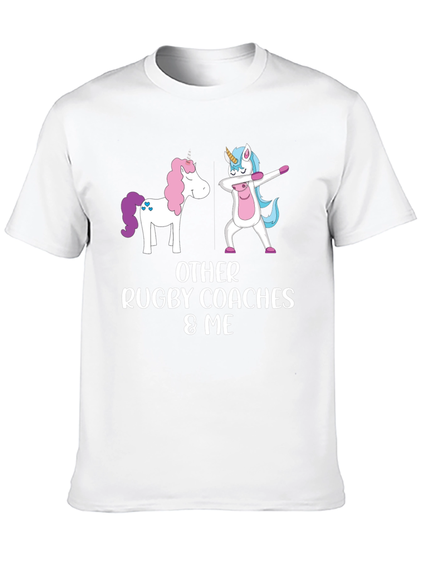 Funny Rugby Coach Unicorn Graphic Tee