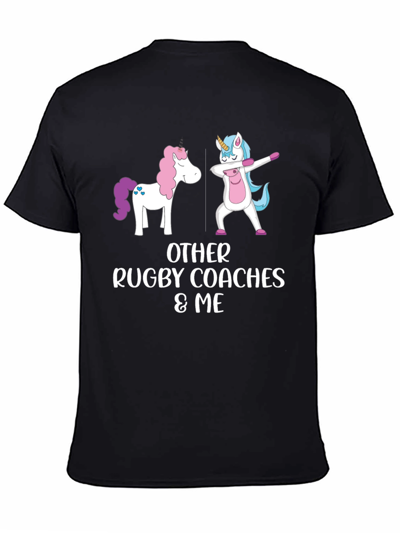 Funny Rugby Coach Unicorn Graphic Tee