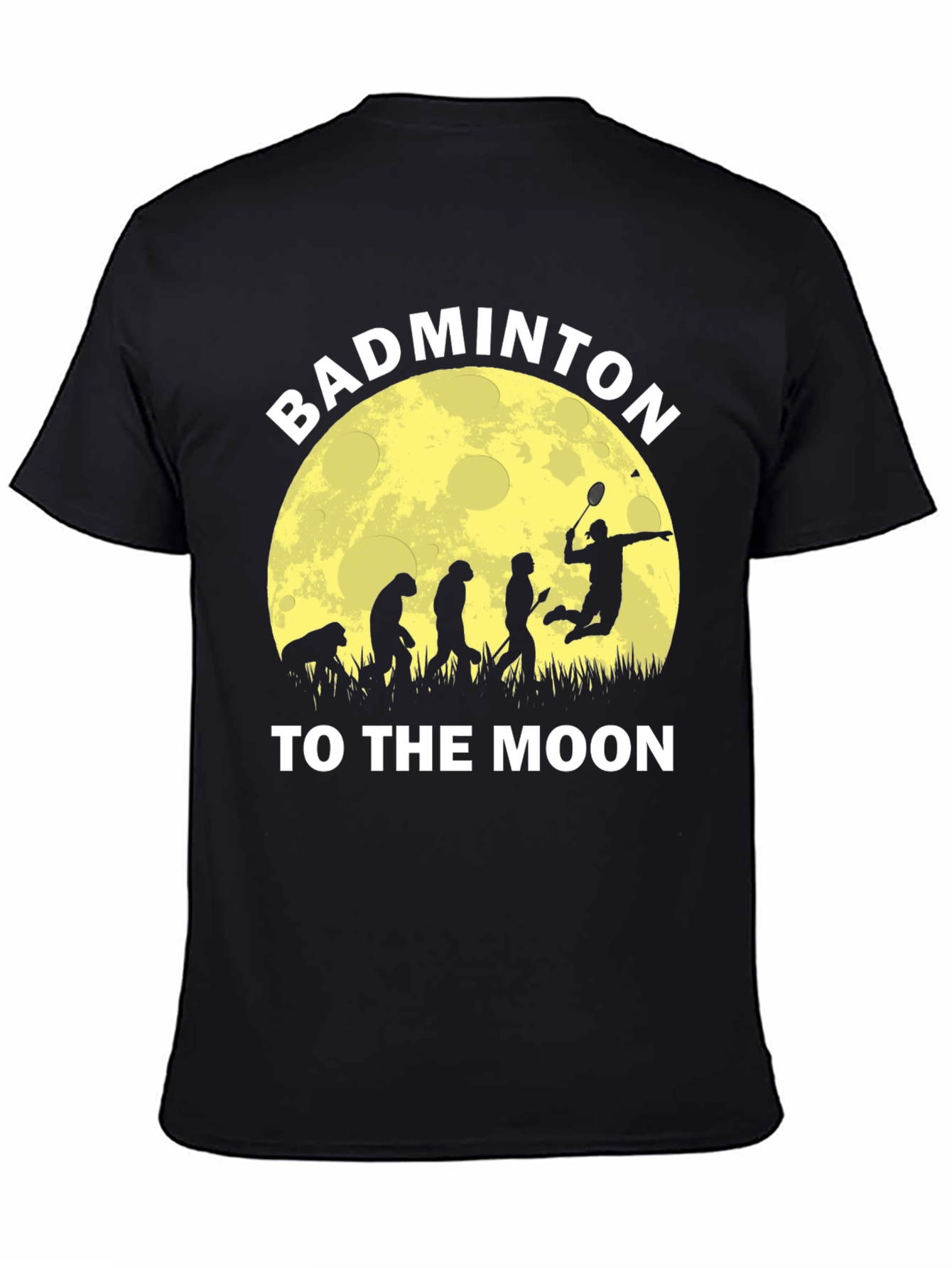 Badminton Evolution T-Shirt - Fly to the Moon!