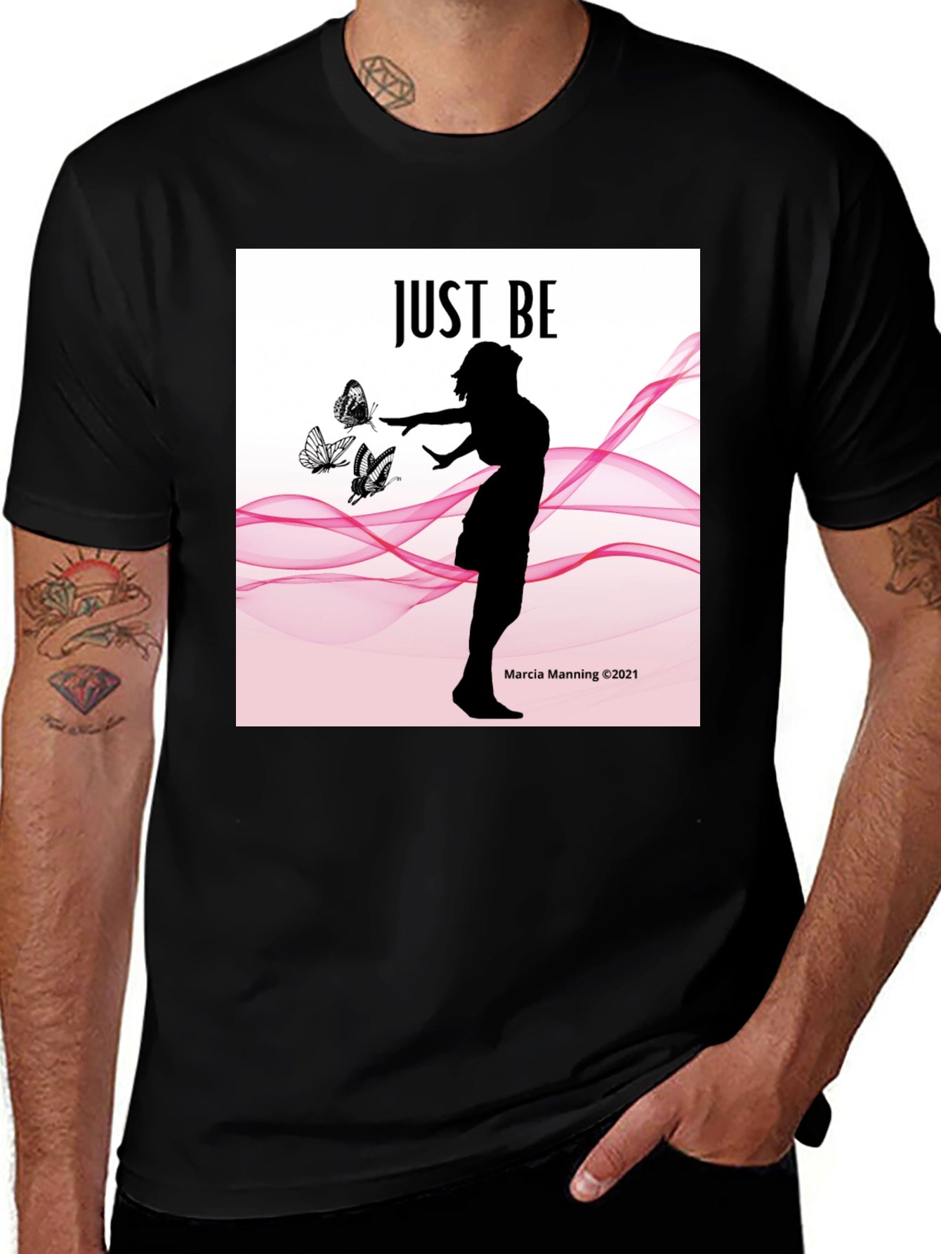 Just Be Womens Silhouette T-Shirt