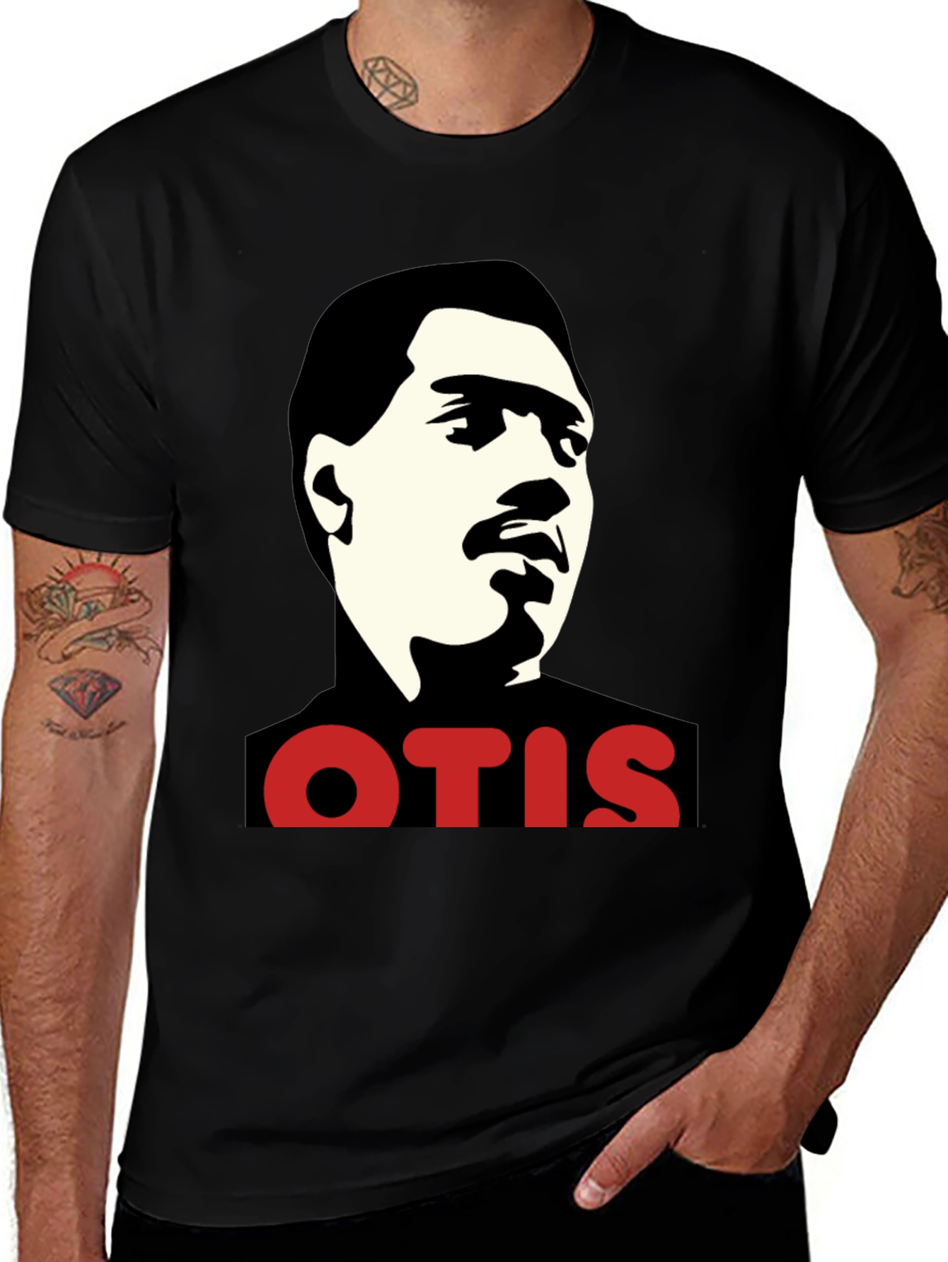 Otis Redding Portrait Black T-Shirt