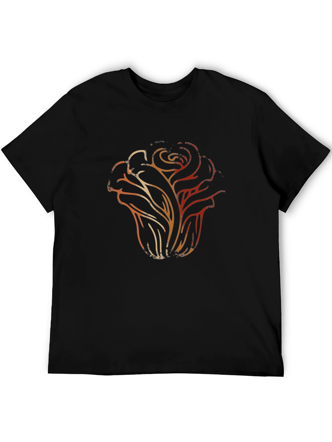 Abstract Rose Graphic Tee - Modern Casual Style