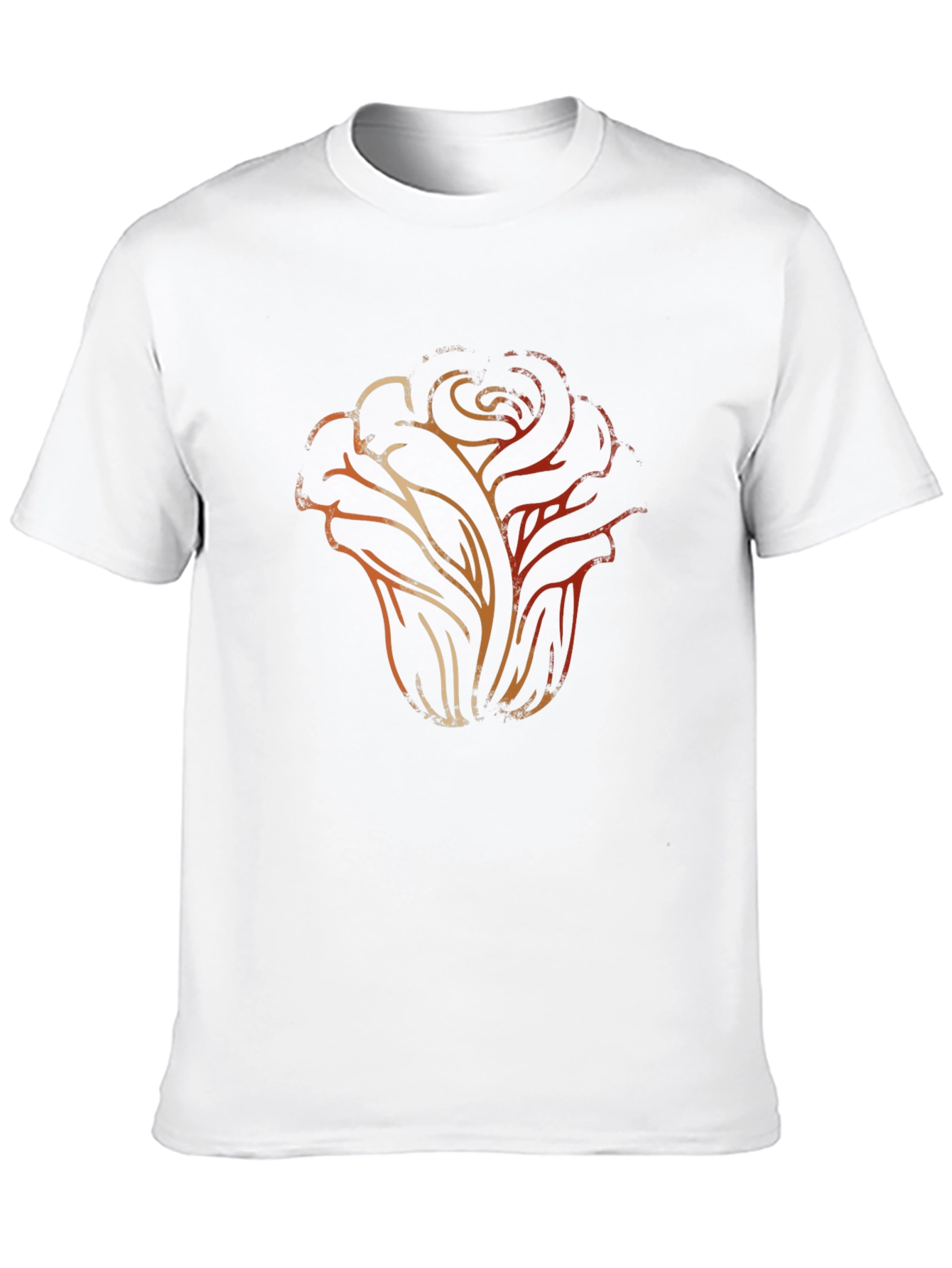 Abstract Rose Graphic Tee - Modern Casual Style
