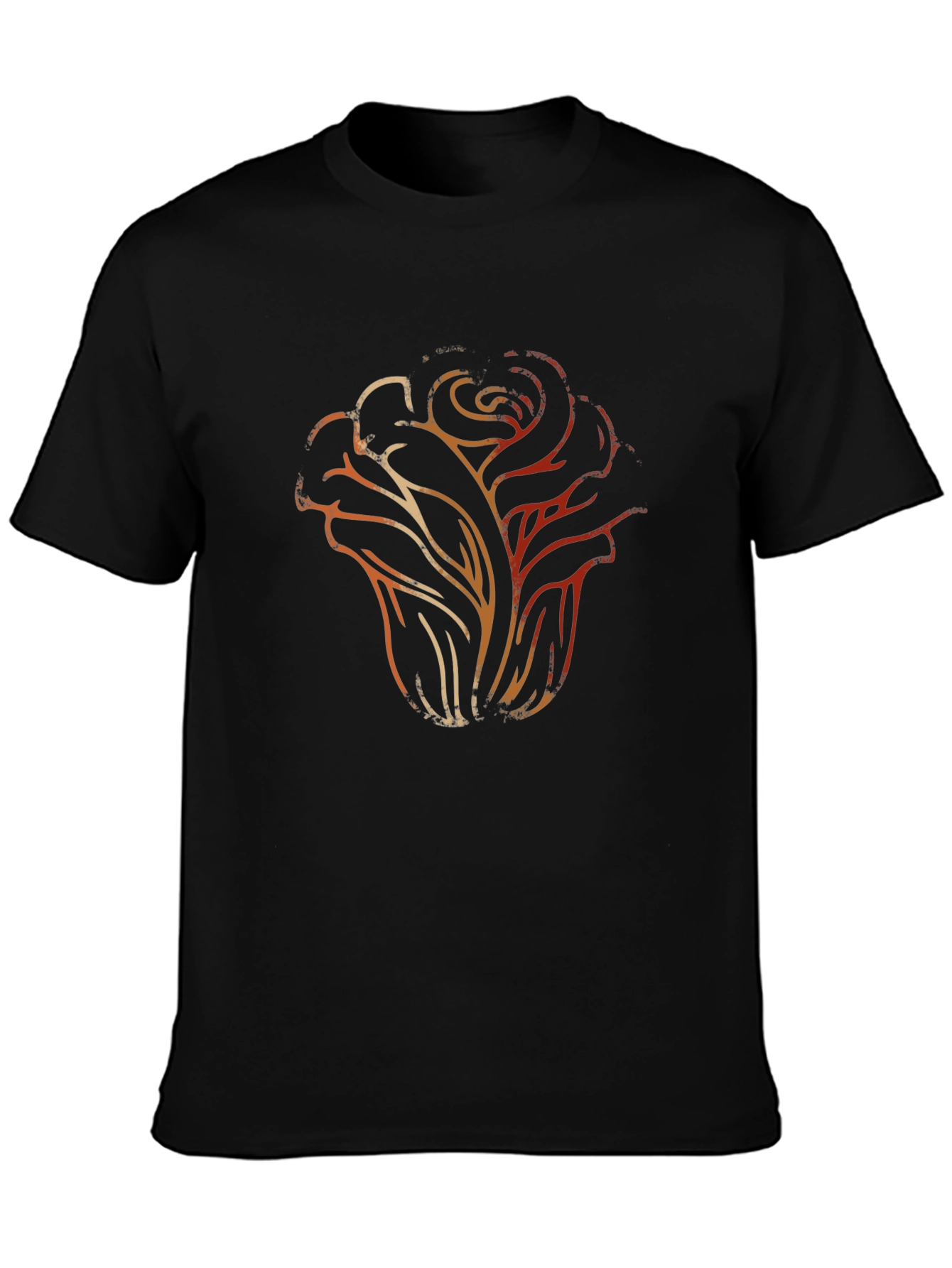 Abstract Rose Graphic Tee - Modern Casual Style