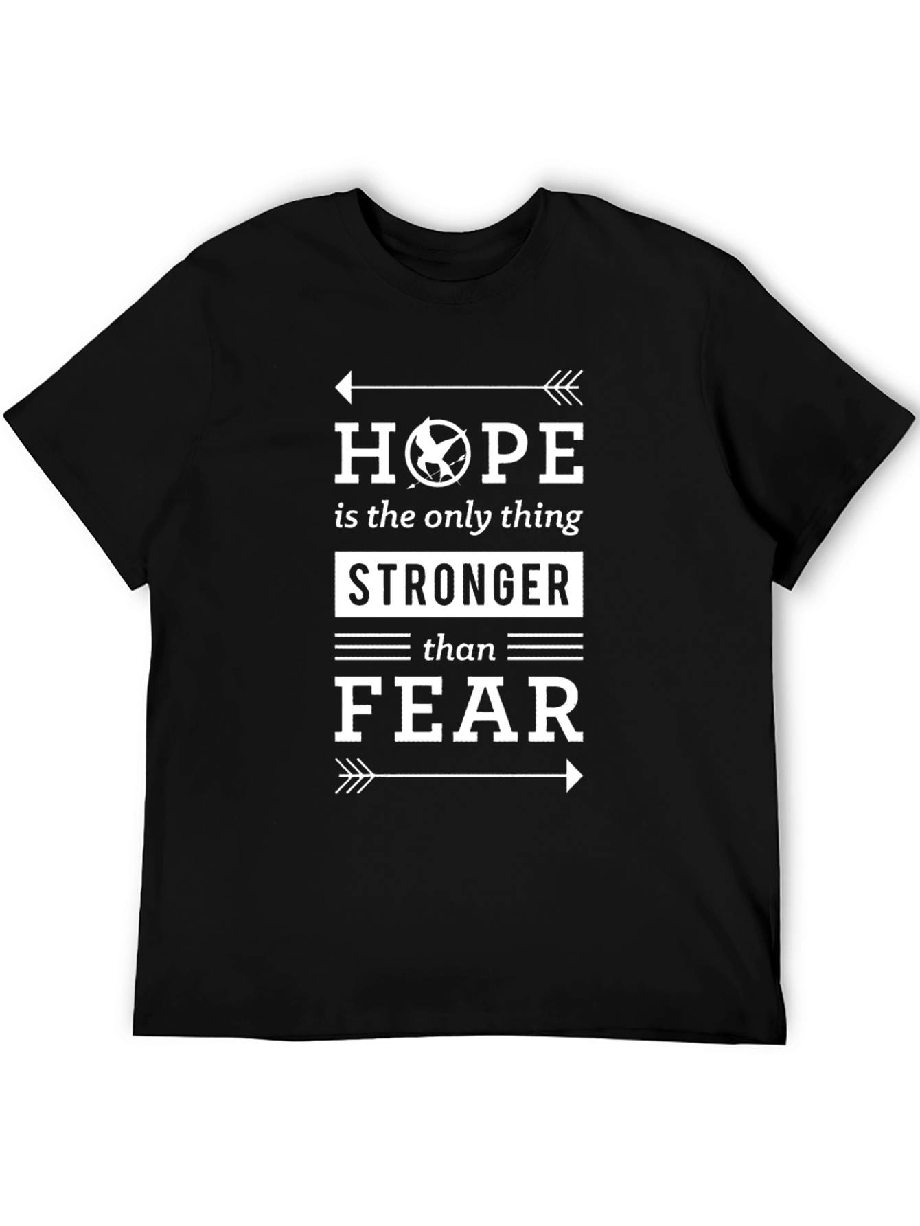 Hope Stronger Than Fear Graphic Tee - Black