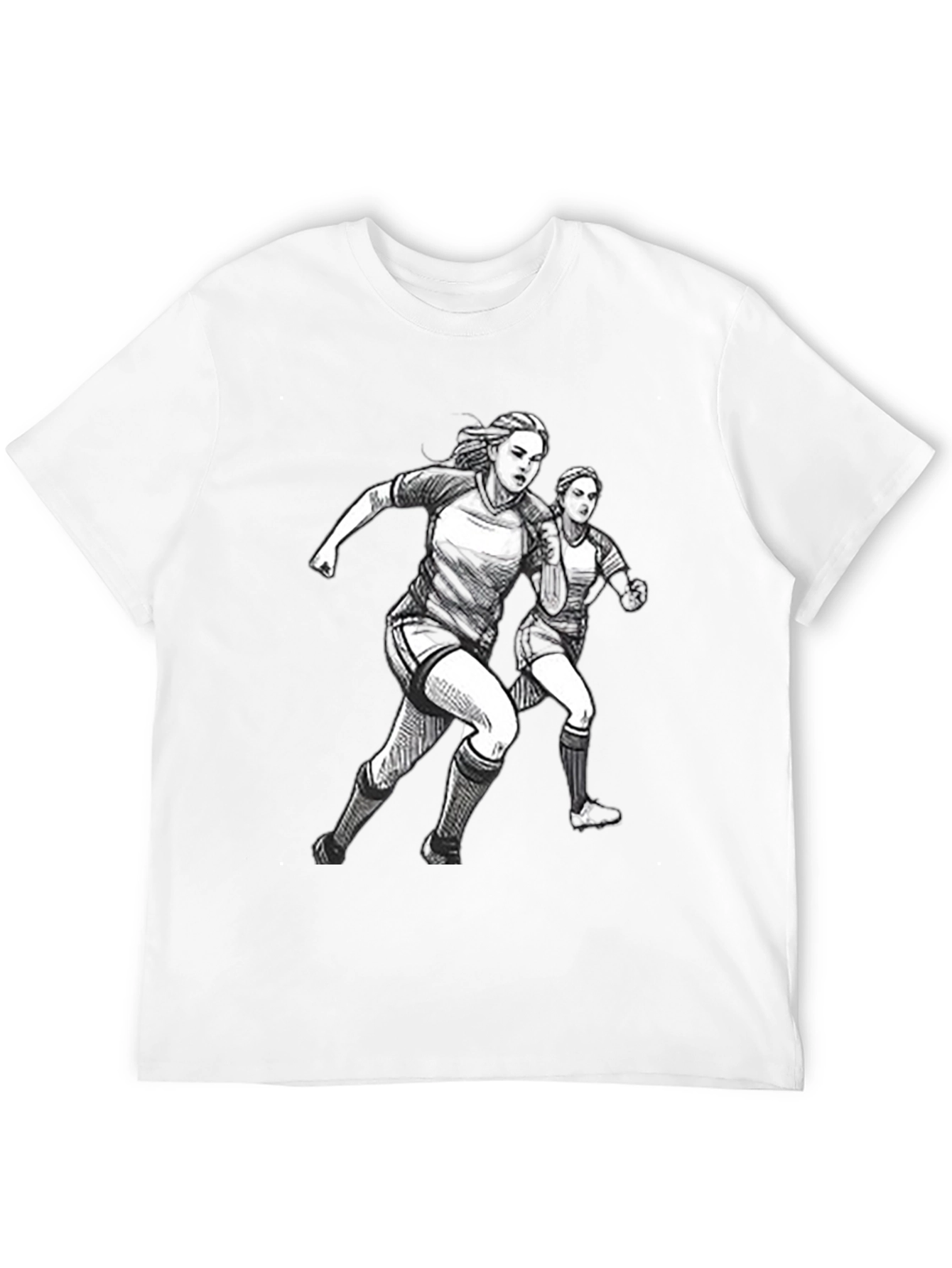 Womens Soccer Graphic Tee - Black