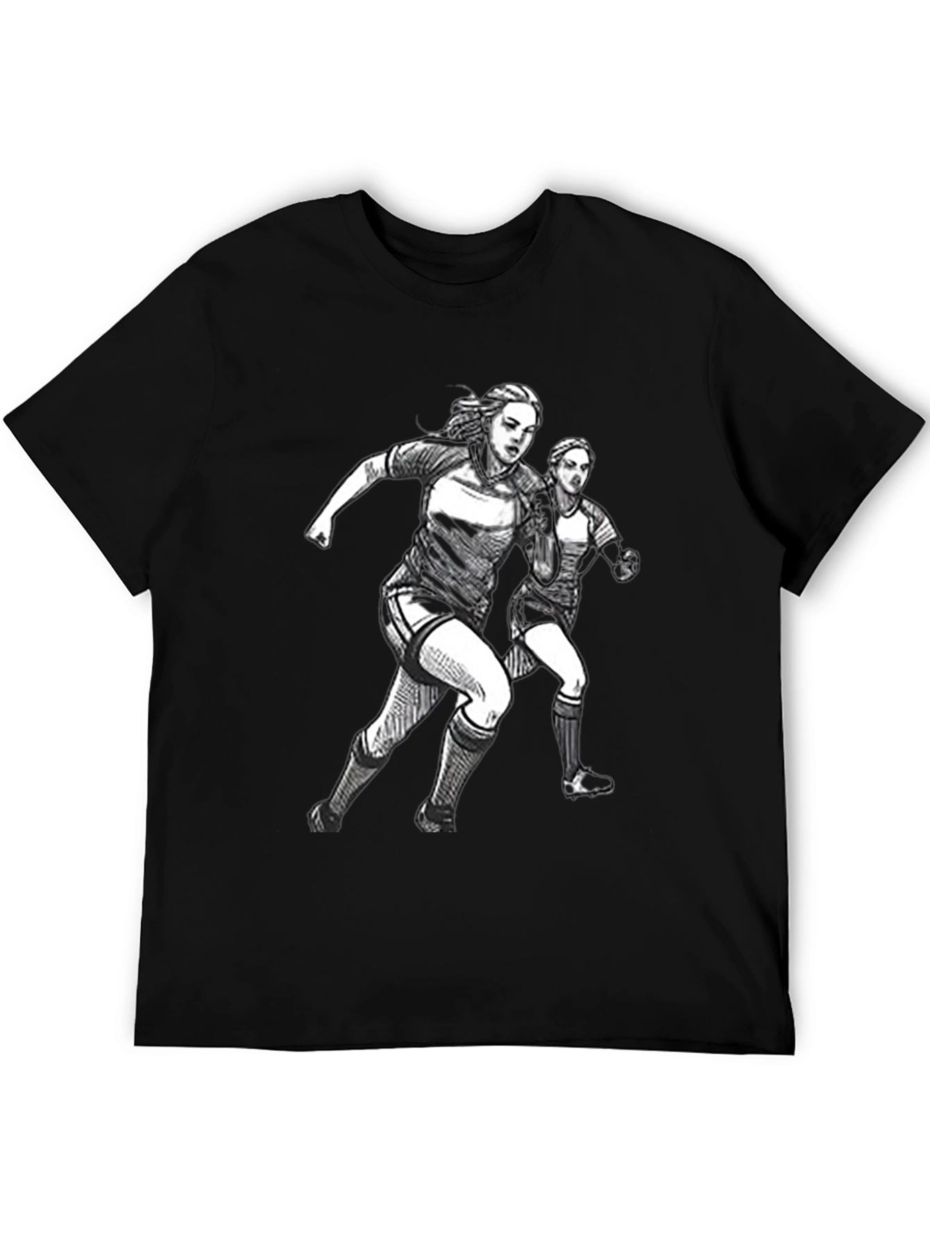 Womens Soccer Graphic Tee - Black