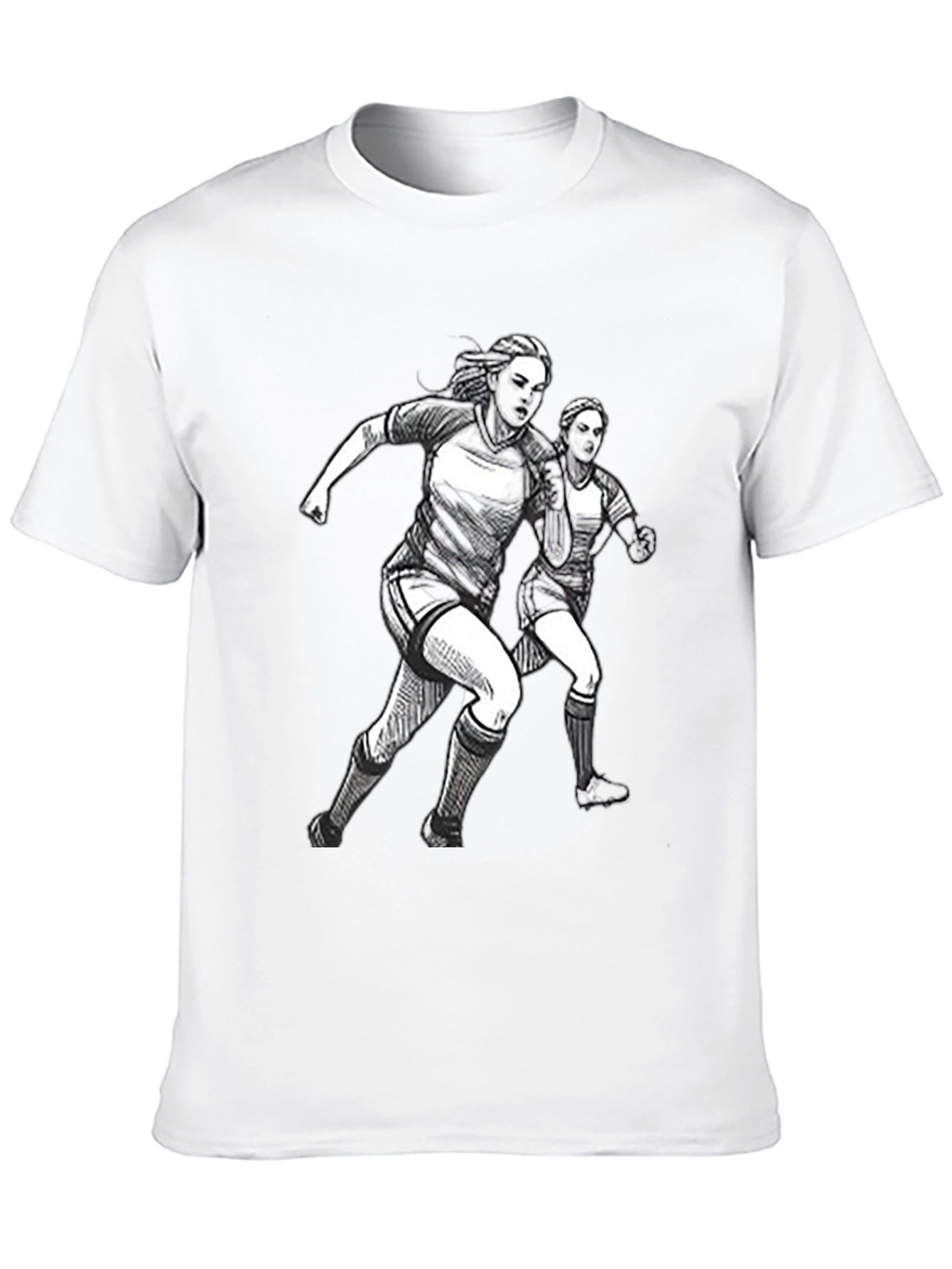 Womens Soccer Graphic Tee - Black
