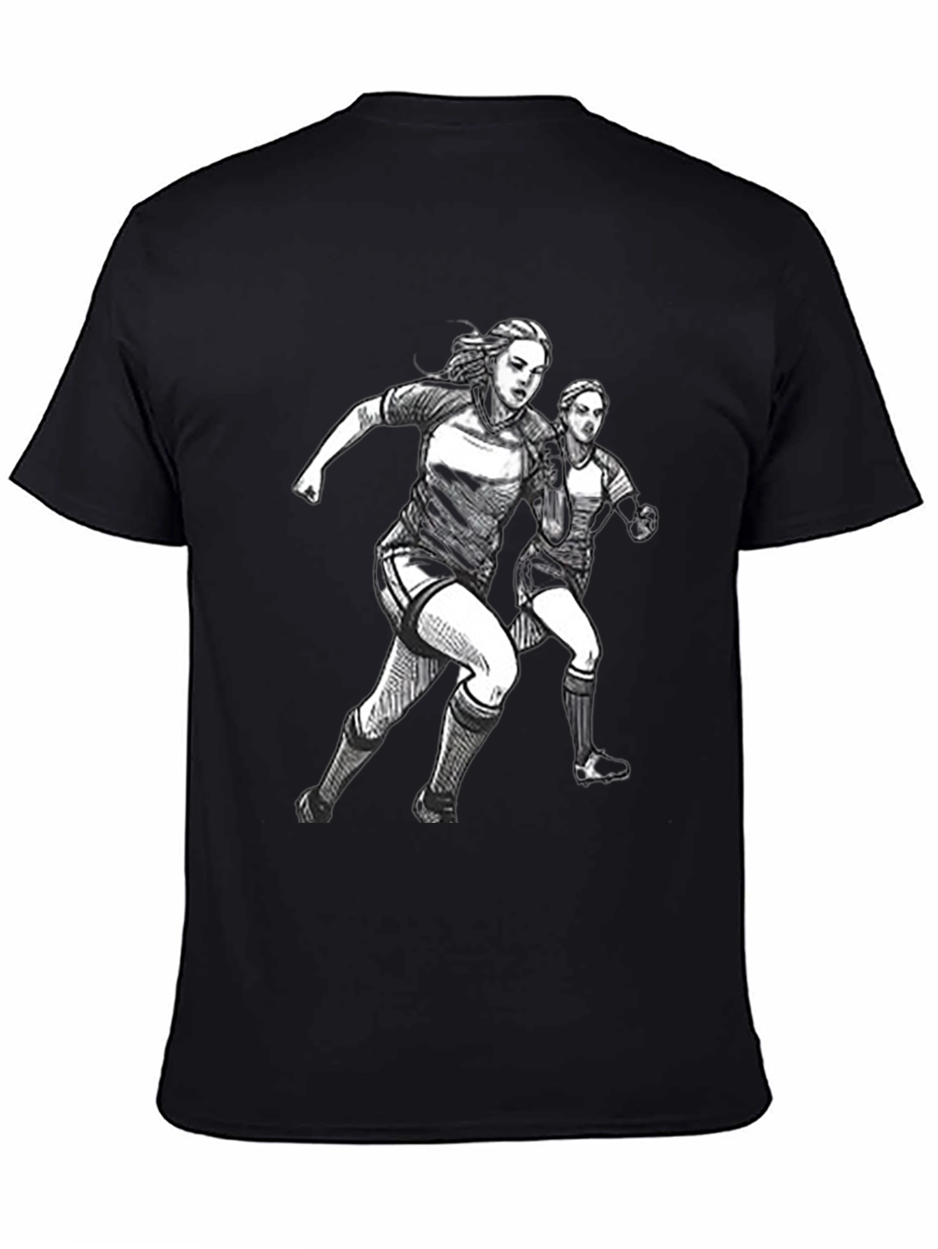 Womens Soccer Graphic Tee - Black