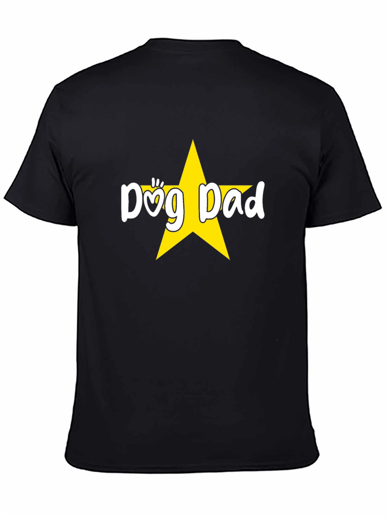 Dog Dad Star Graphic Tee - Black