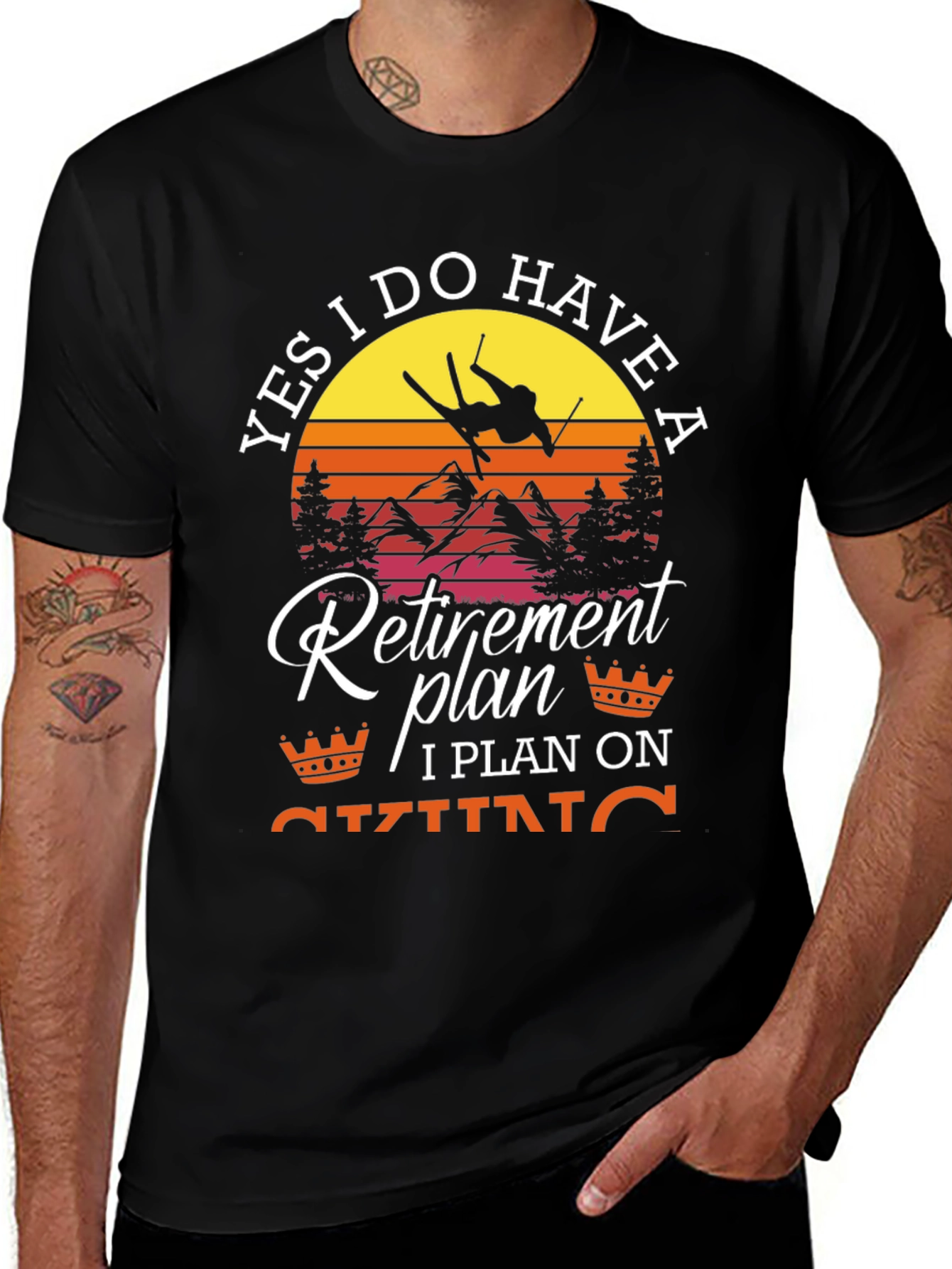 Retirement Plan Skiing T-Shirt