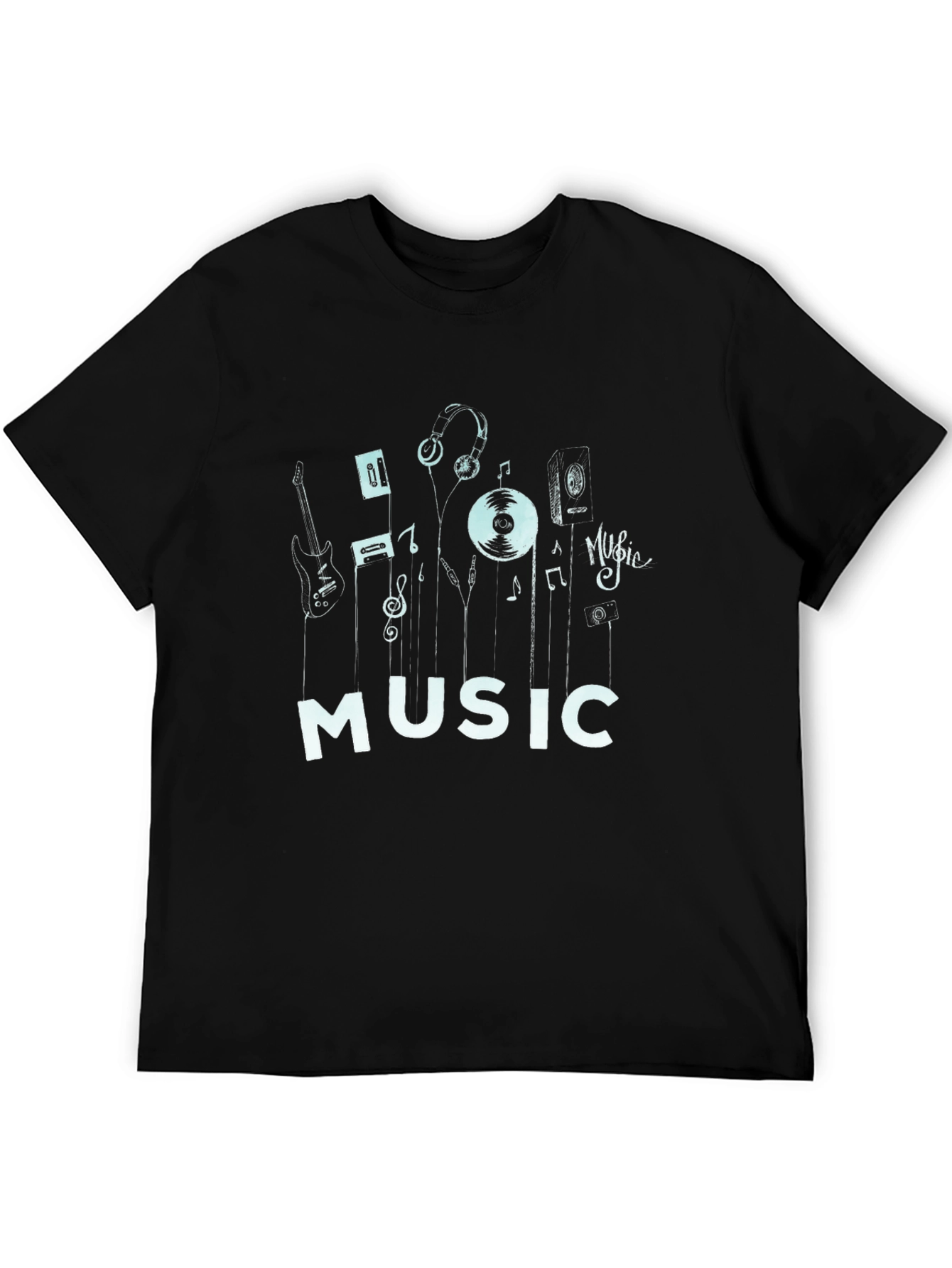 Music Lovers Graphic Tee - Black