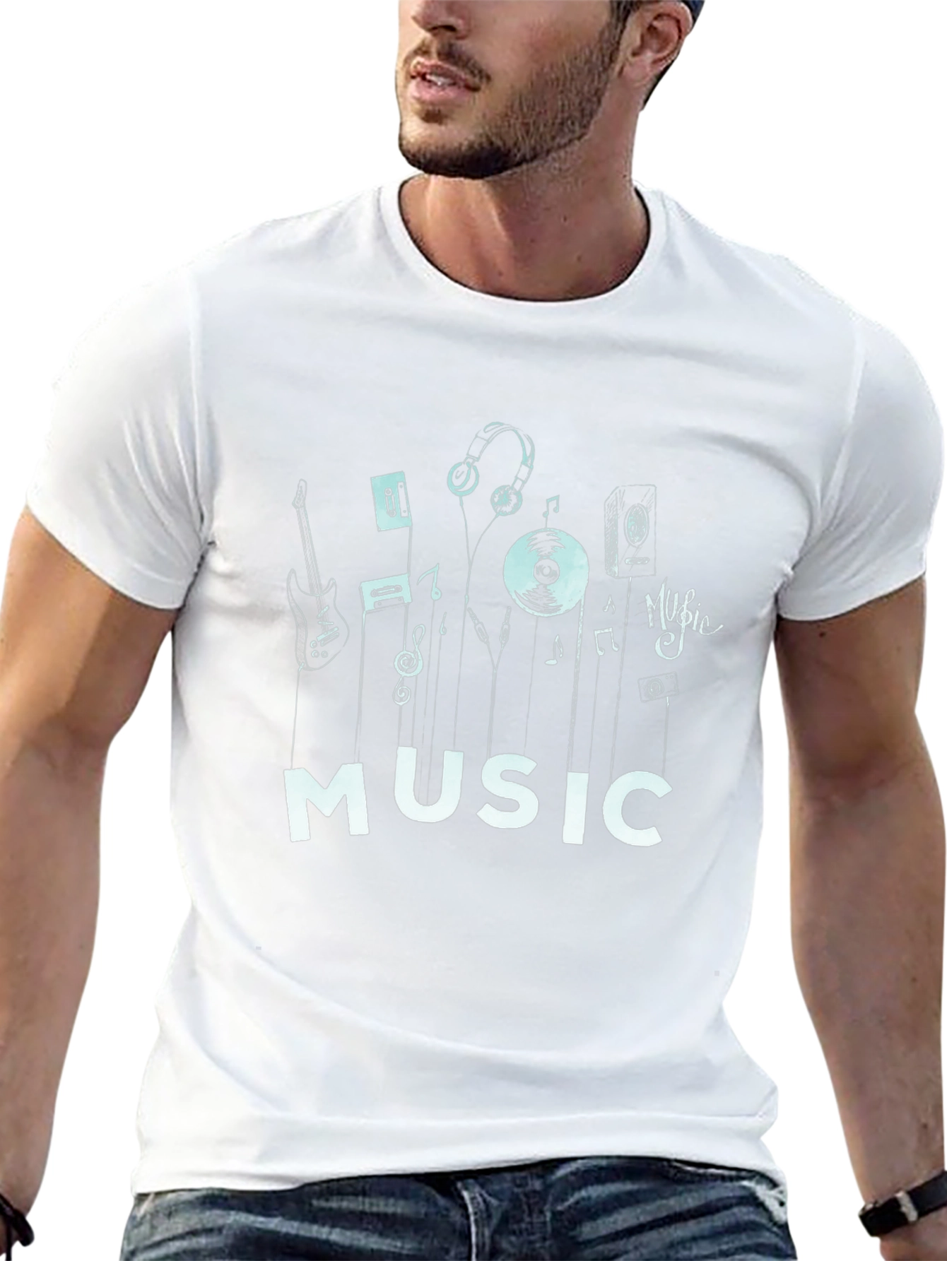Music Lovers Graphic Tee - Black