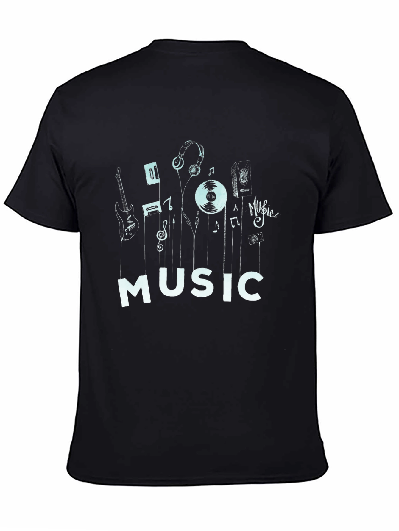 Music Lovers Graphic Tee - Black