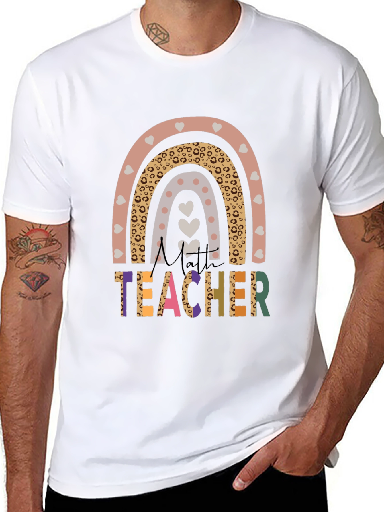 Cute Teacher Rainbow Graphic T-Shirt