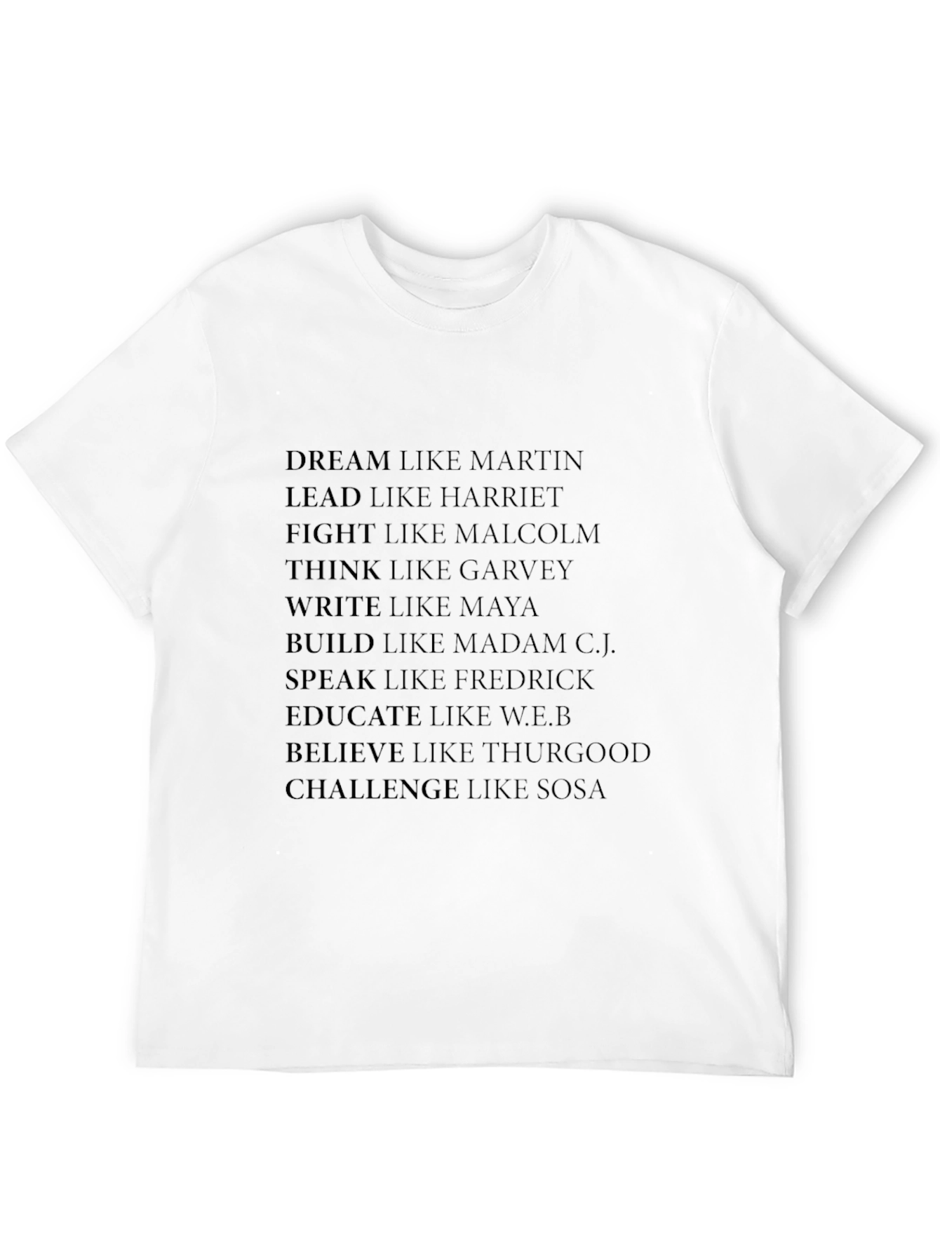 Inspirational Leaders Black T-Shirt