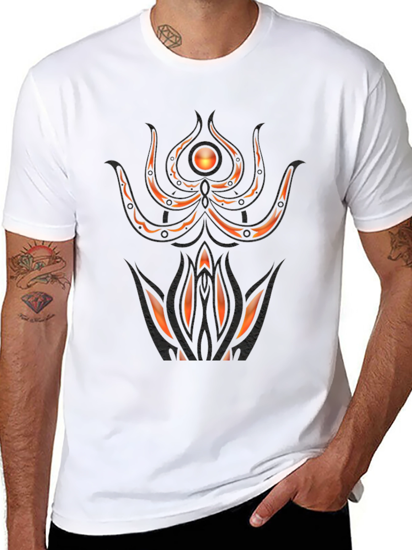 Abstract Graphic Tee - Mens Black T-Shirt