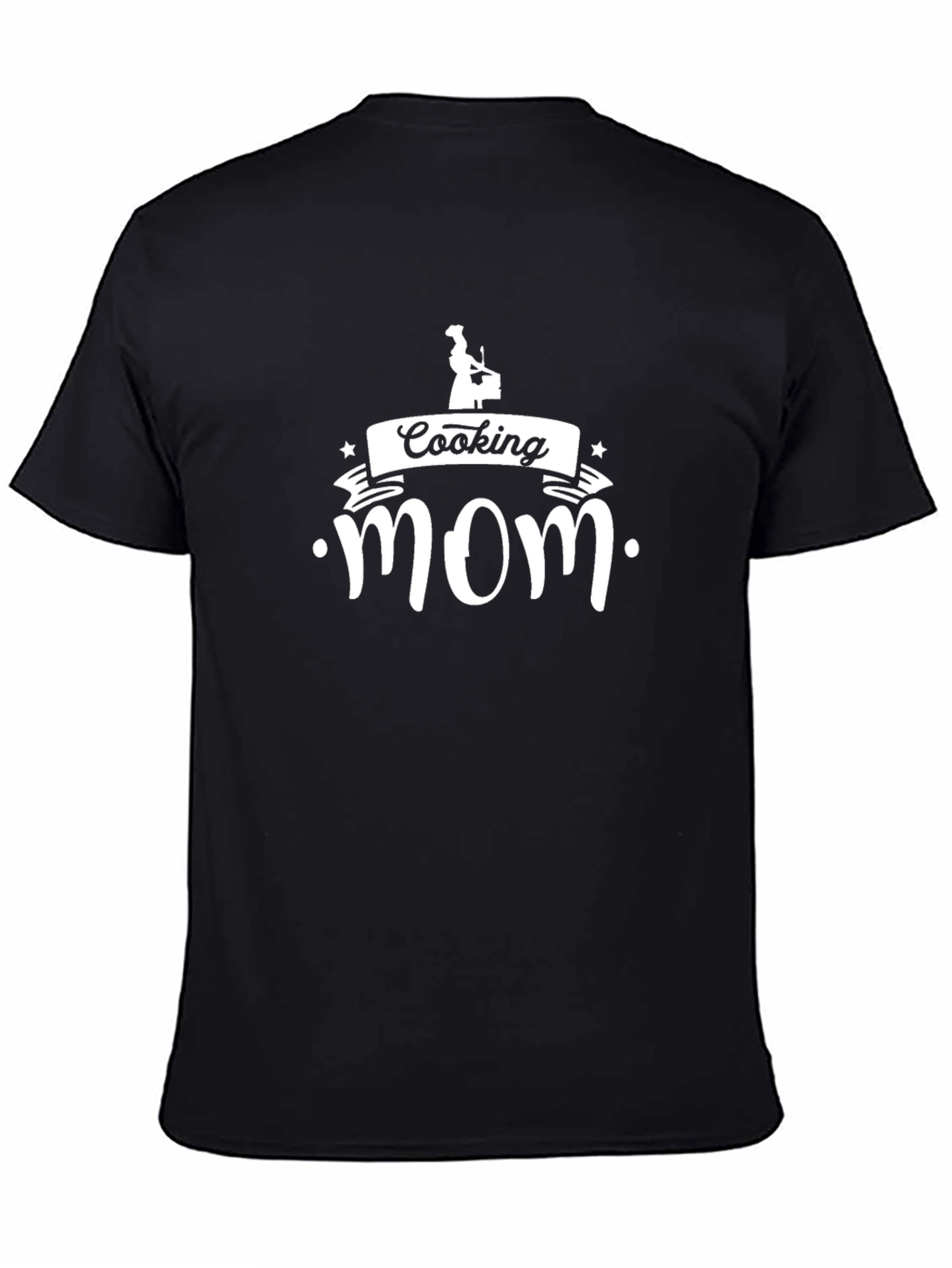 Cooking Mom Graphic T-Shirt - Black Cotton Tee