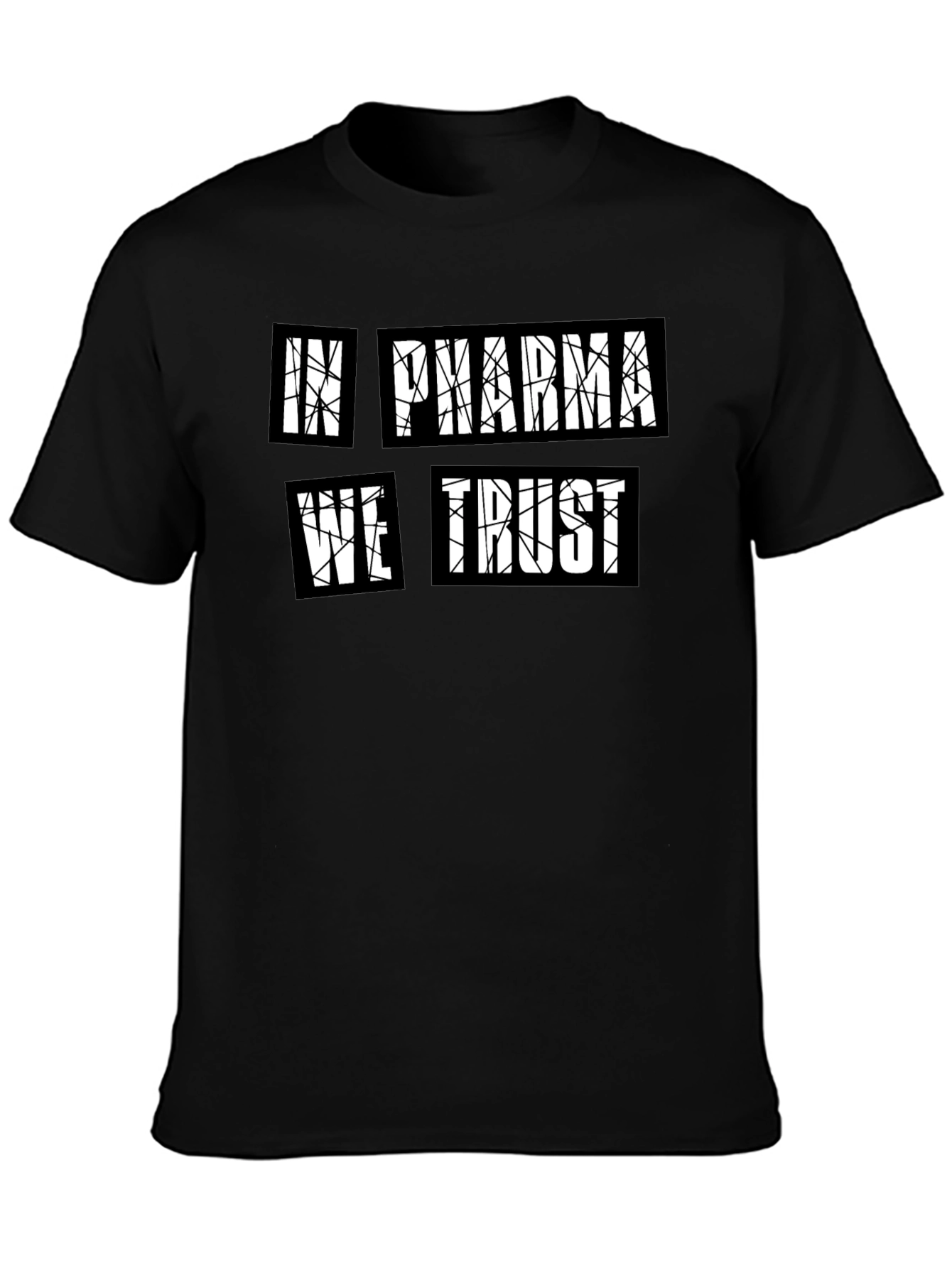 In Pharma We Trust Black Graphic T-Shirt