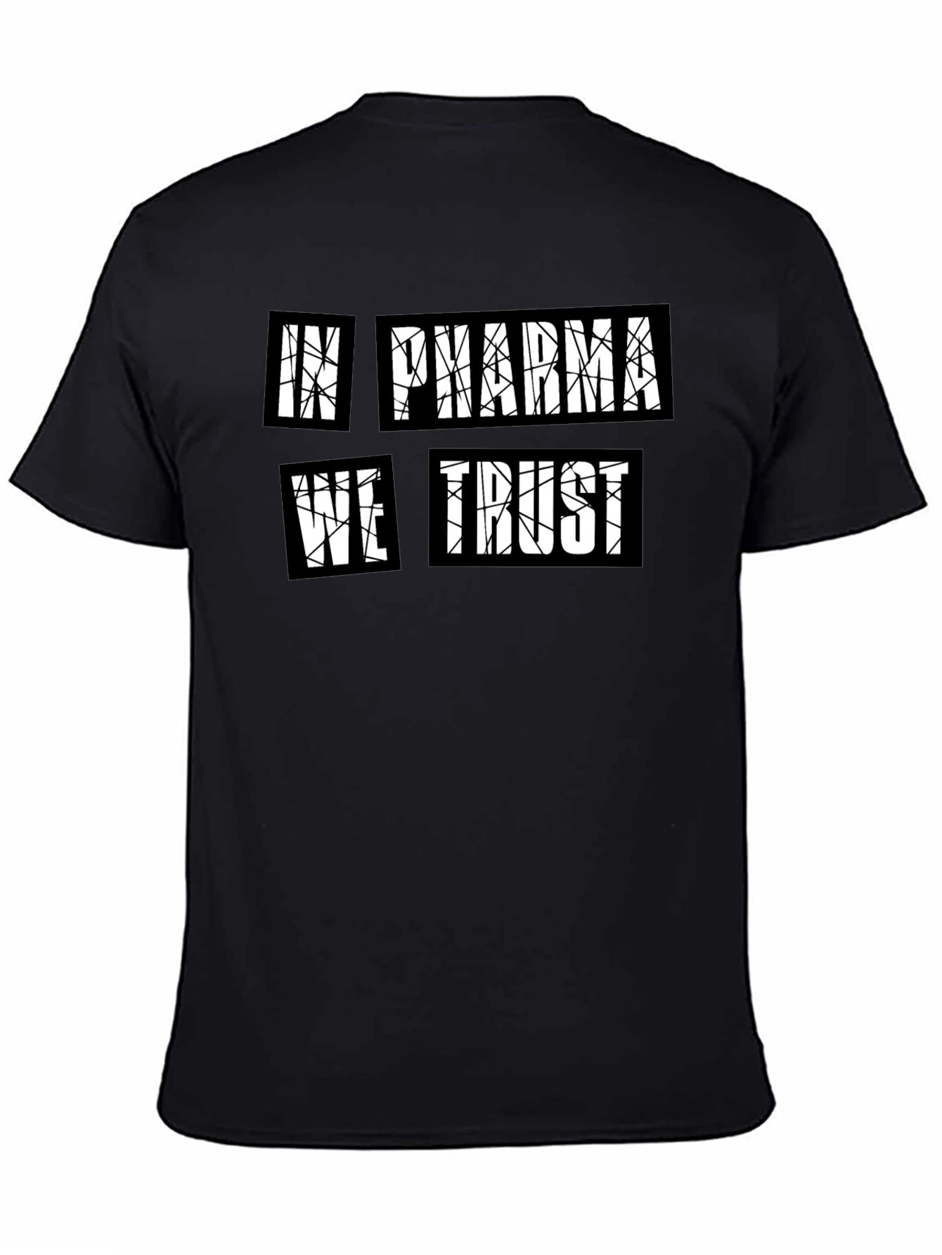 In Pharma We Trust Black Graphic T-Shirt