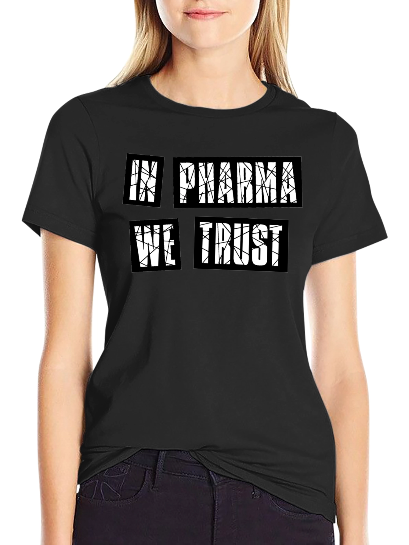 In Pharma We Trust Black Graphic T-Shirt