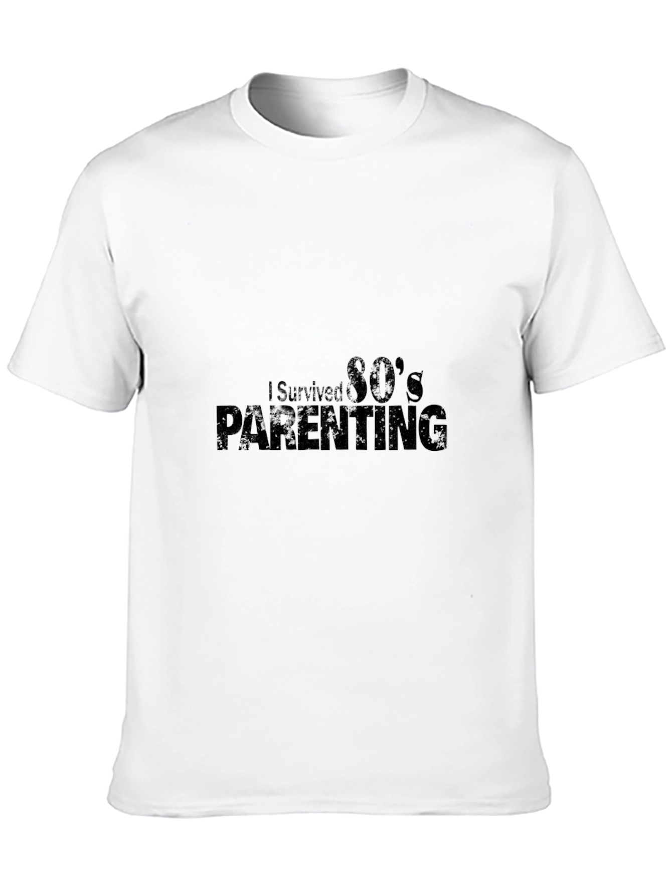 I Survived 80s Parenting Black T-Shirt