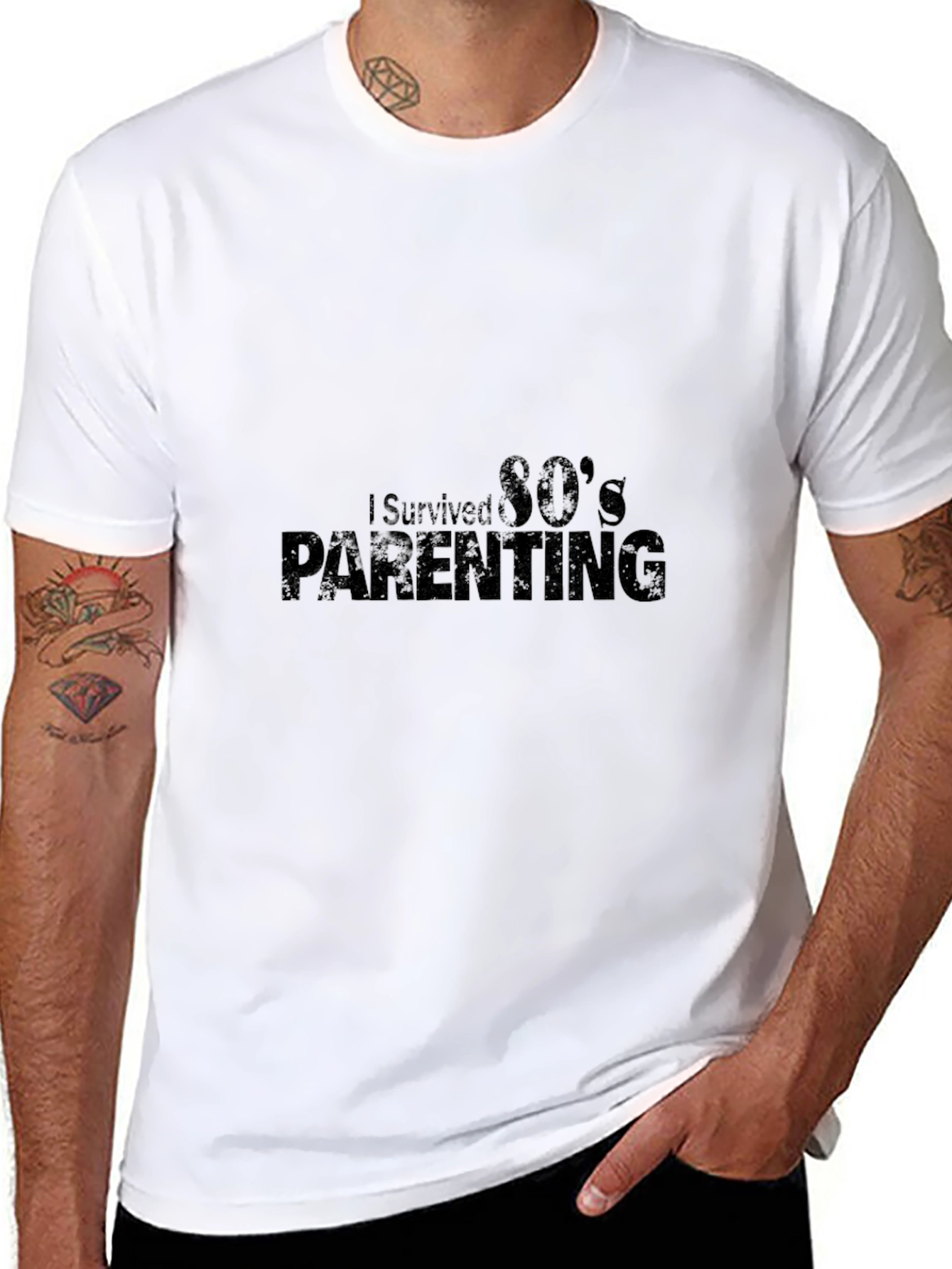 I Survived 80s Parenting Black T-Shirt