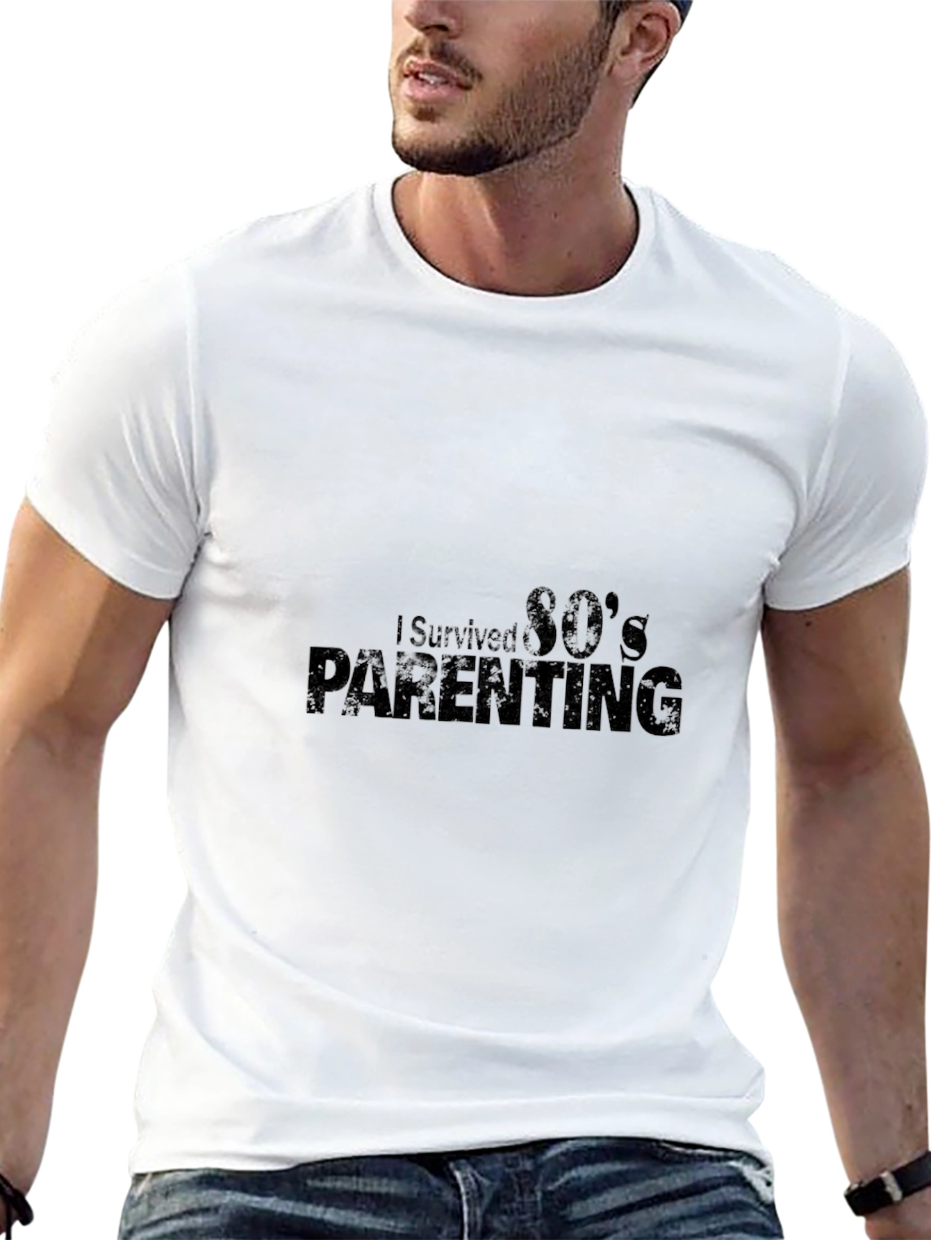 I Survived 80s Parenting Black T-Shirt