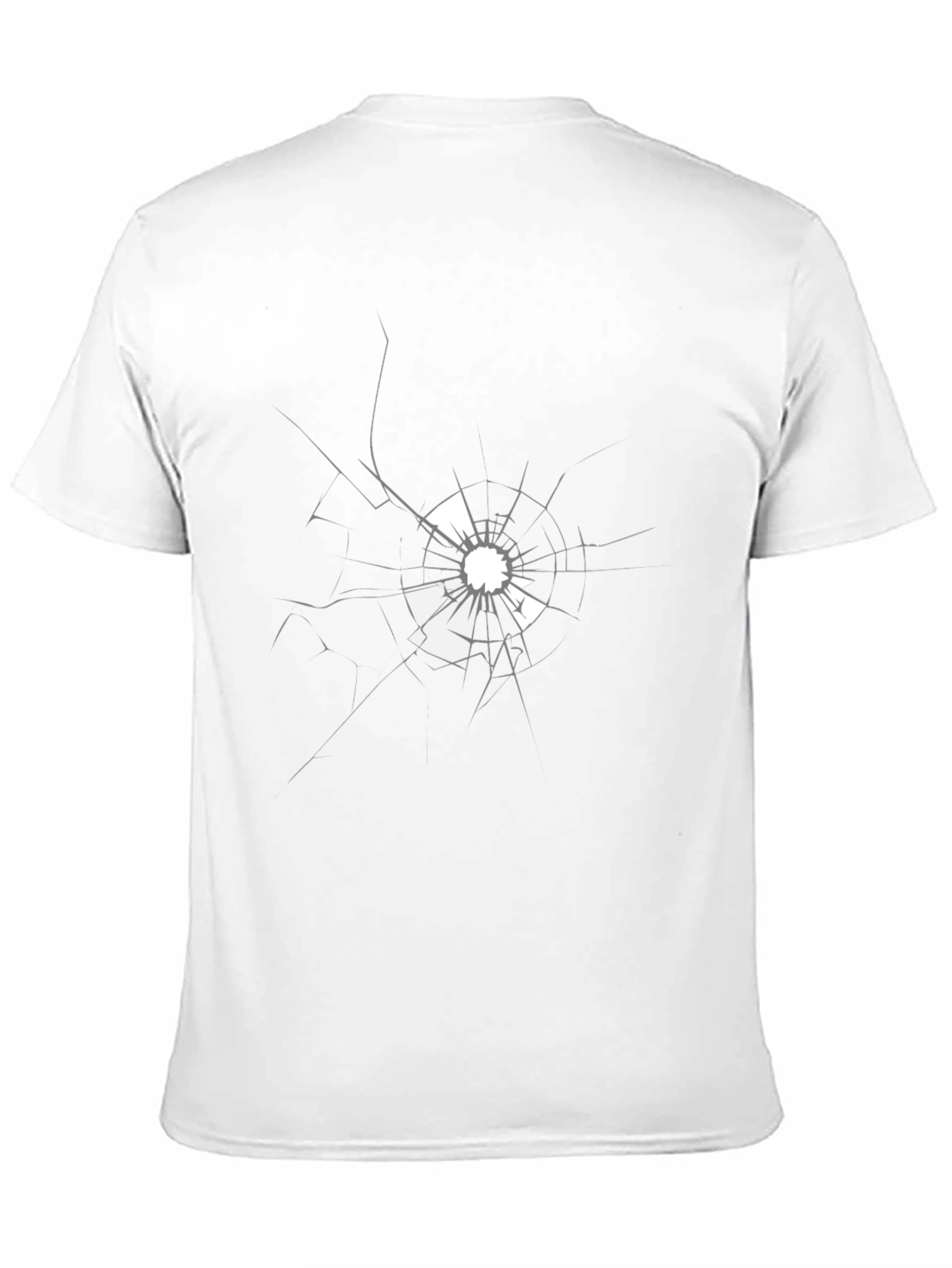 Shattered Glass Graphic Tee - Stylish Black Cotton T-Shirt