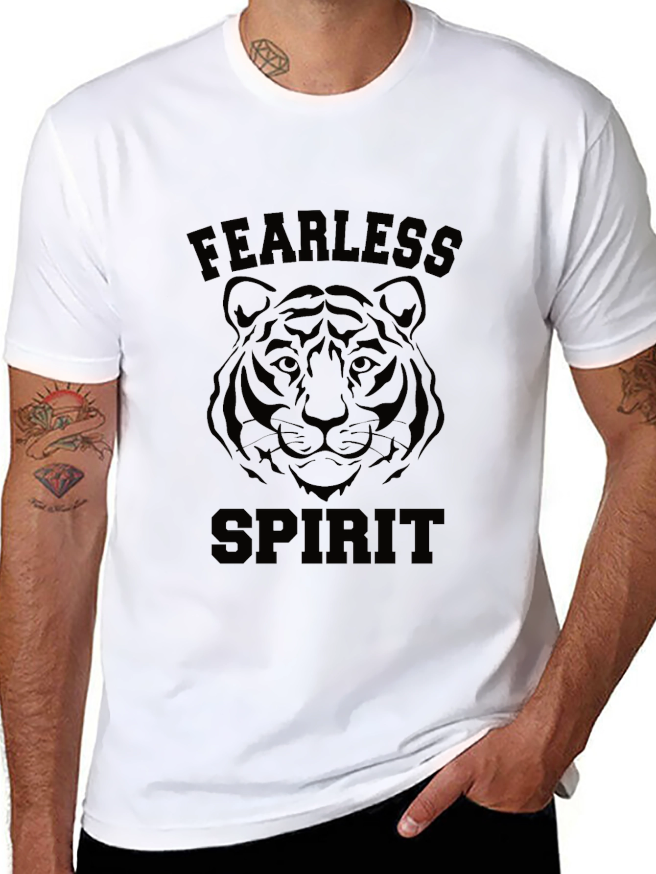 Fearless Spirit Tiger Graphic Tee - Menswear