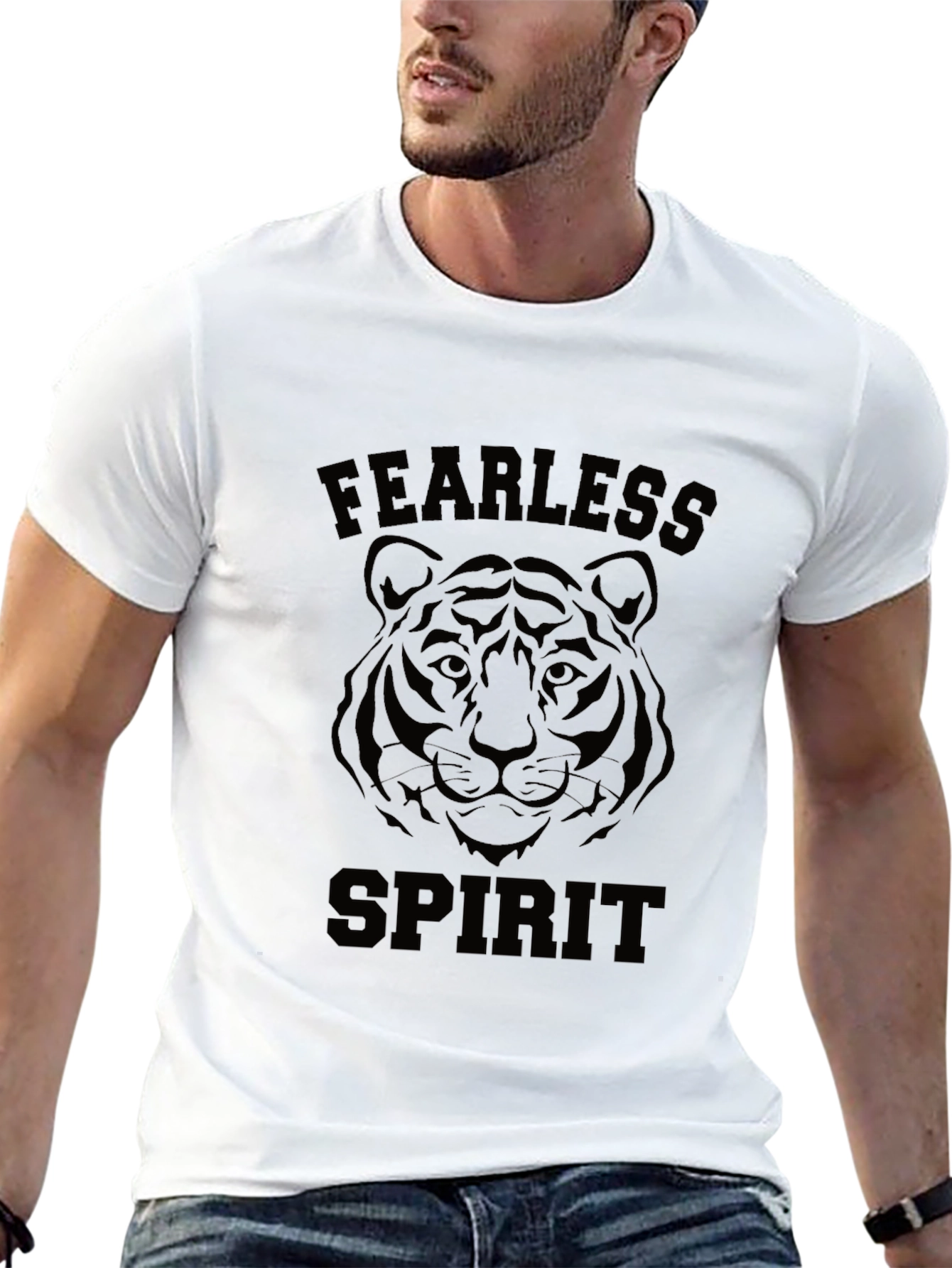 Fearless Spirit Tiger Graphic Tee - Menswear