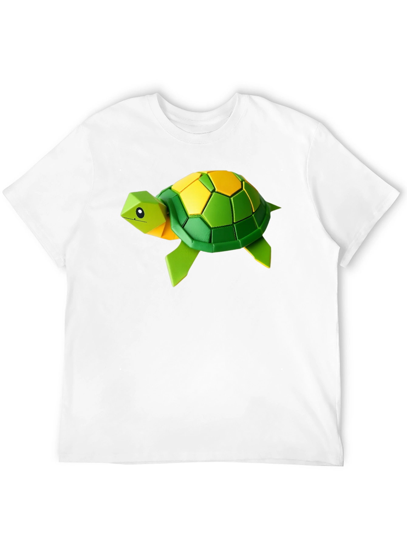 Geometric Turtle Graphic Tee - Stylish Black T-Shirt