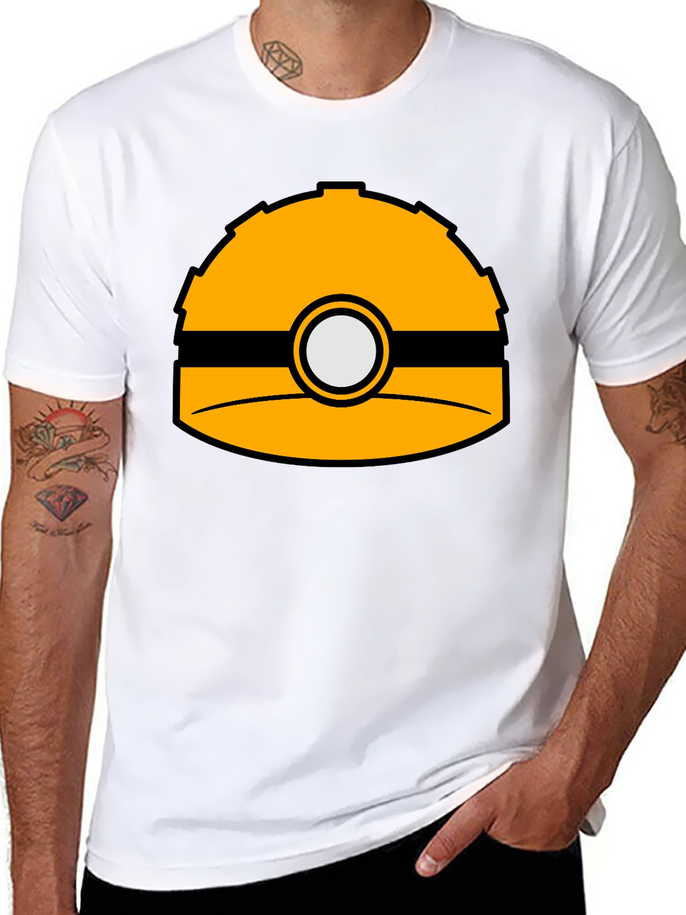 Construction Worker Hard Hat Graphic Tee