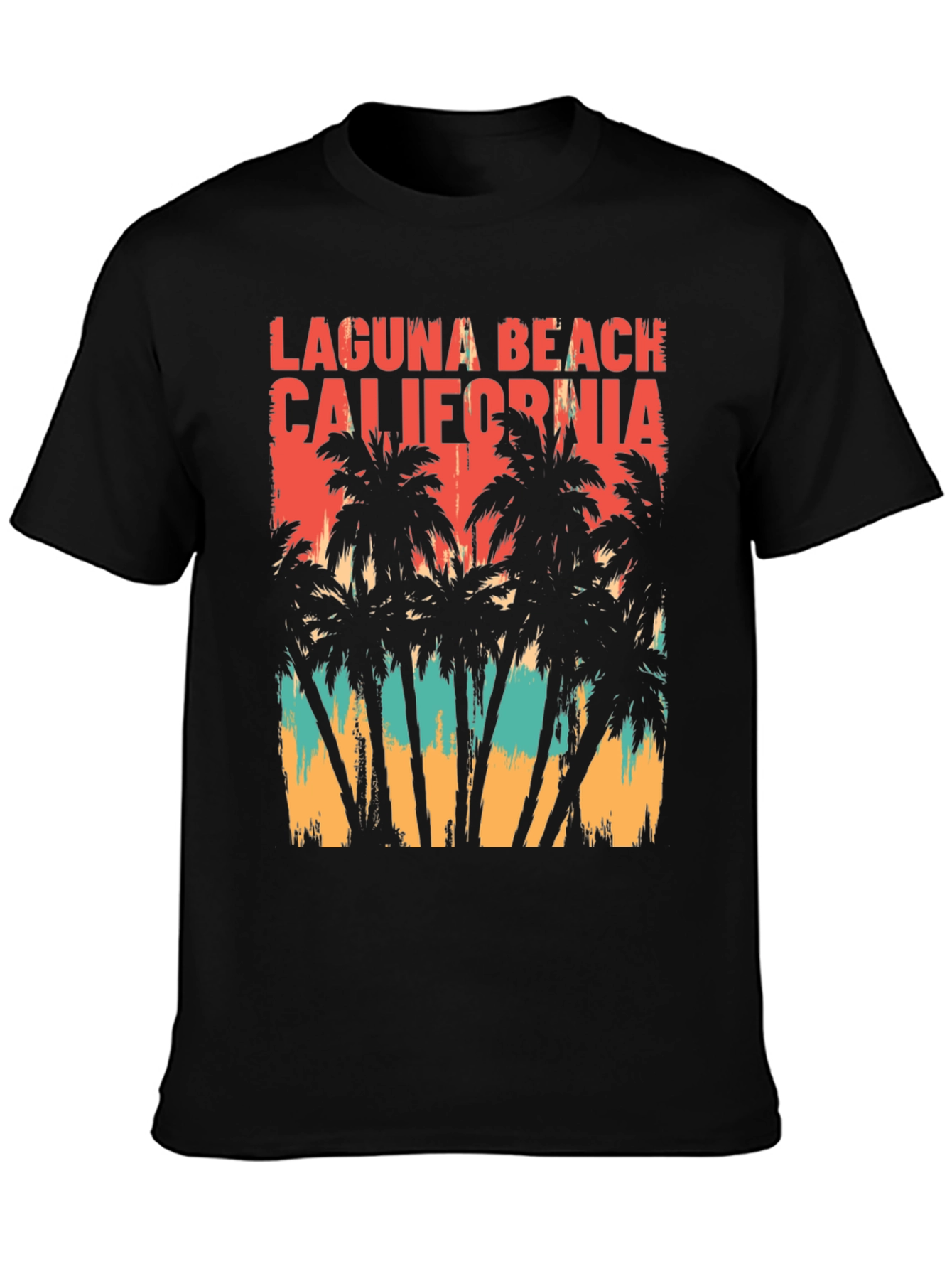 Laguna Beach California Palm Tree Graphic T-Shirt