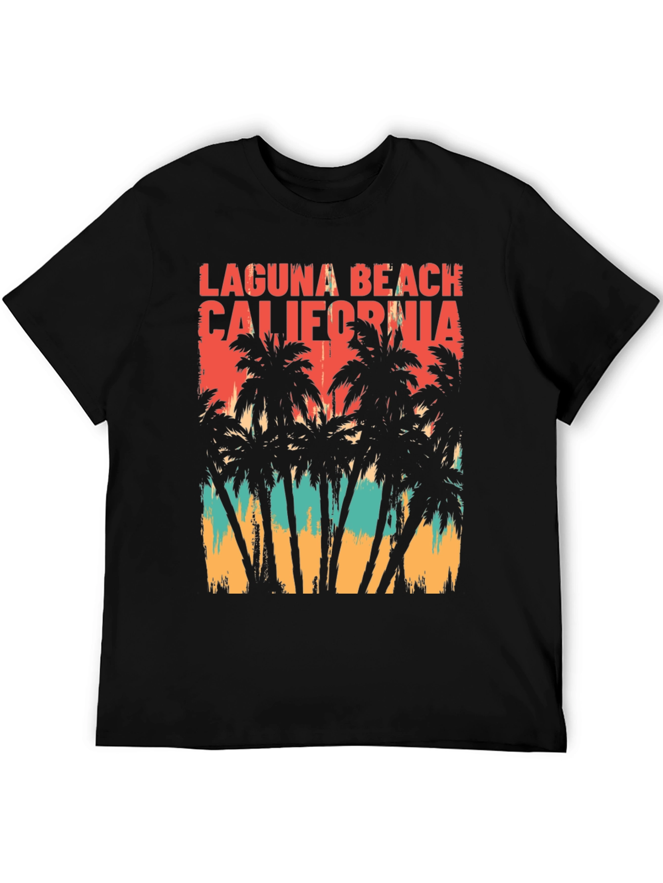 Laguna Beach California Palm Tree Graphic T-Shirt