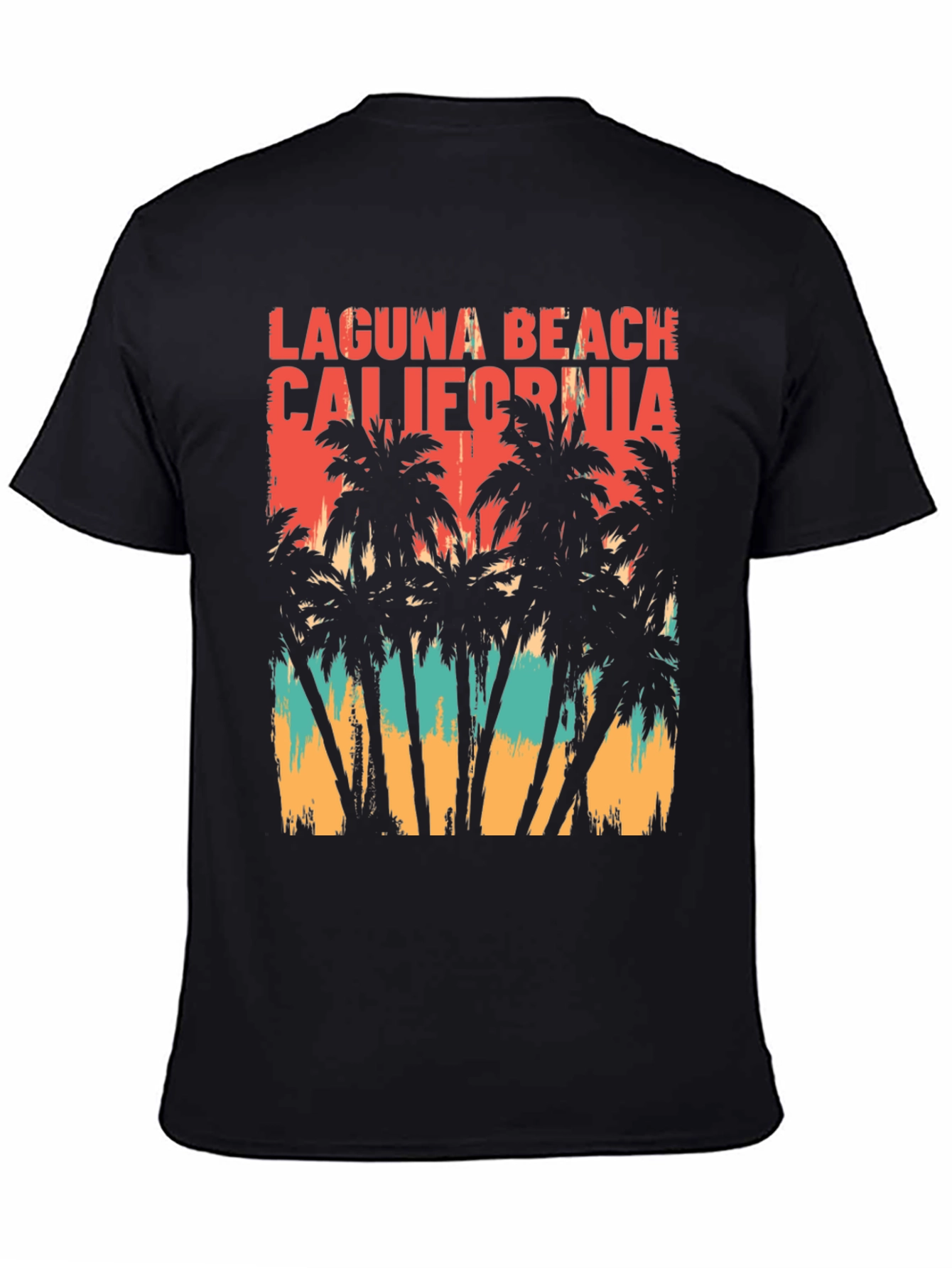 Laguna Beach California Palm Tree Graphic T-Shirt