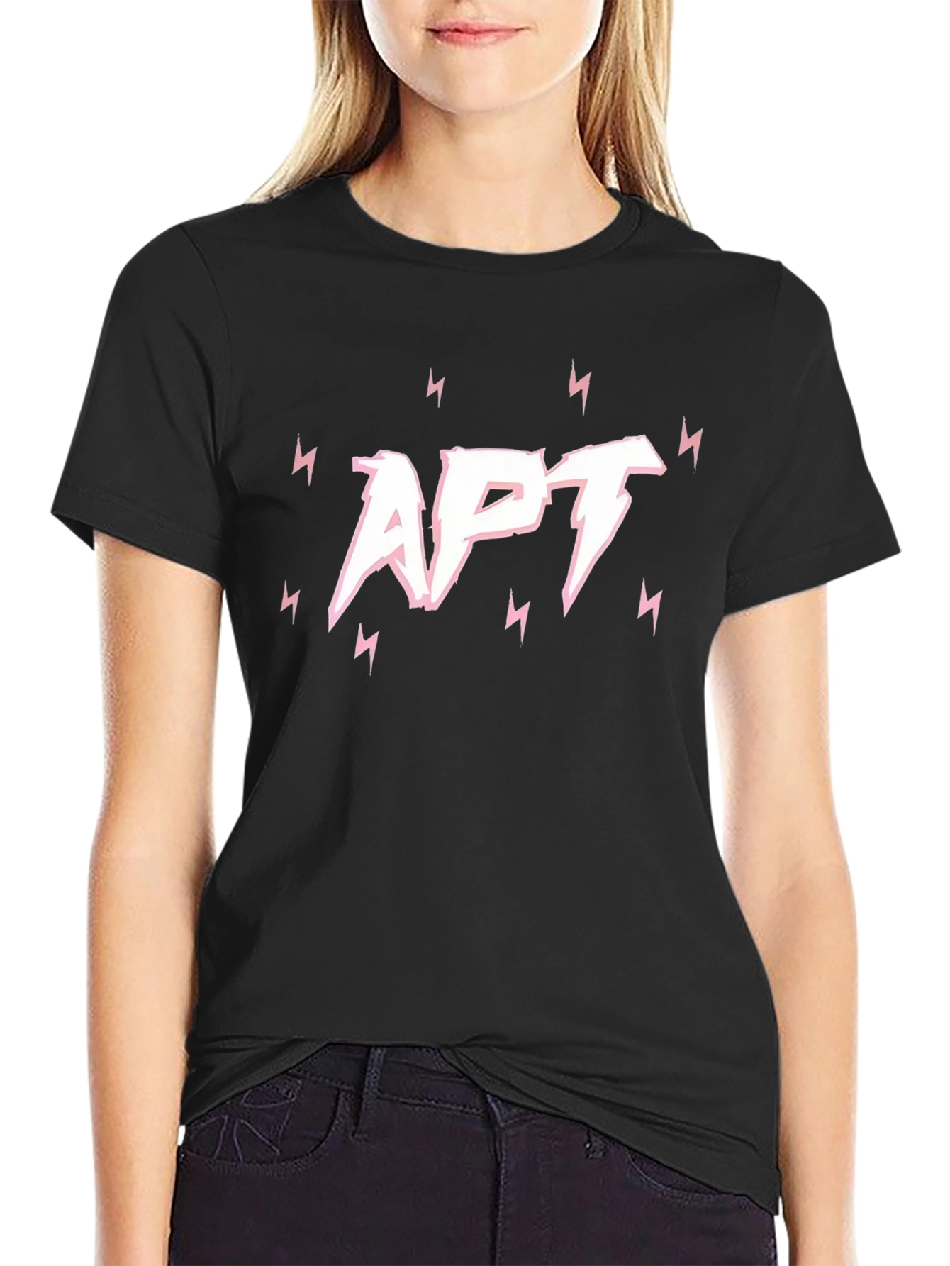 APT Lightning Bolt Graphic Tee - Black