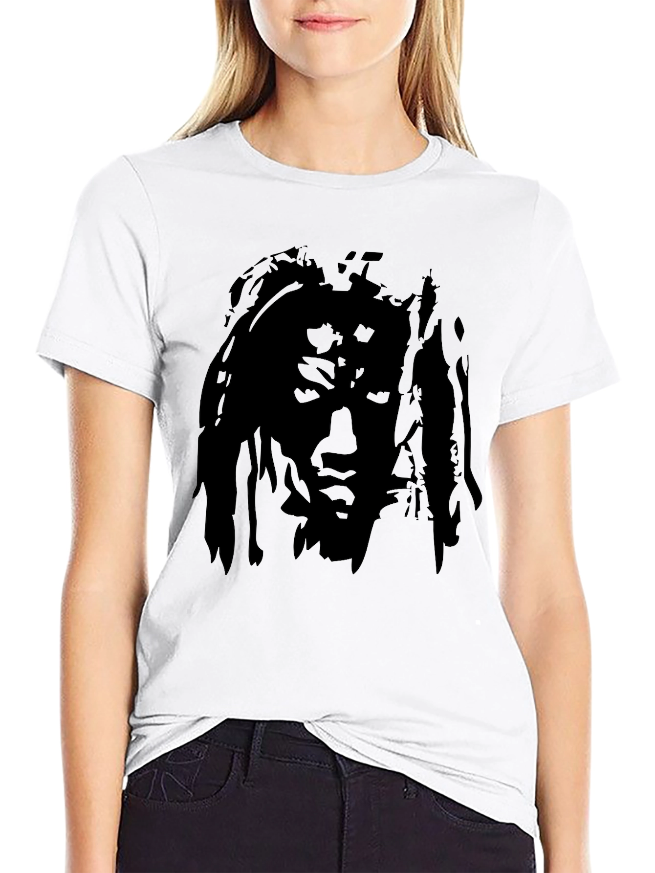 Black Dreadlocks Portrait Graphic T-Shirt