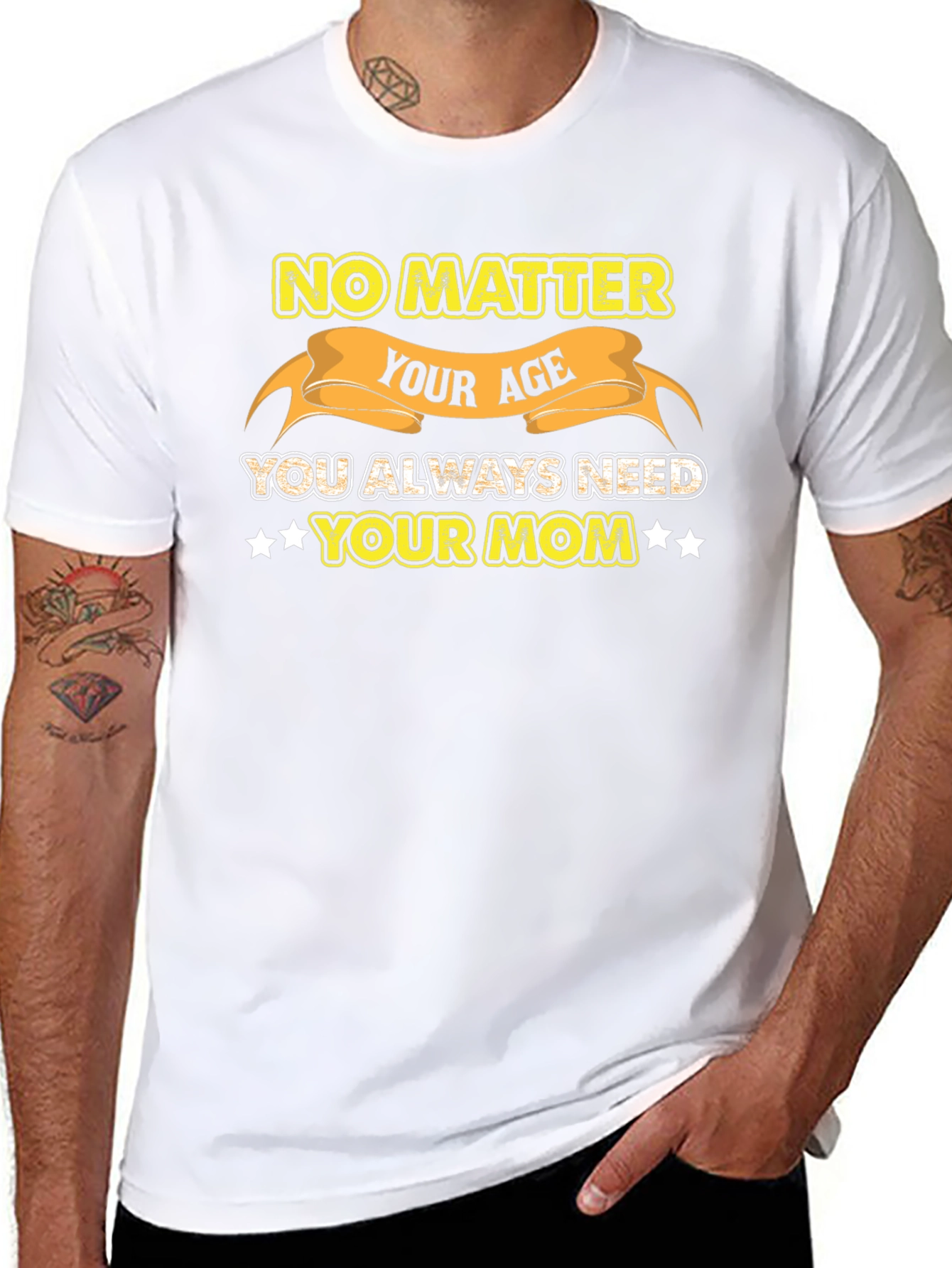 Always Need Your Mom Black Graphic Tee