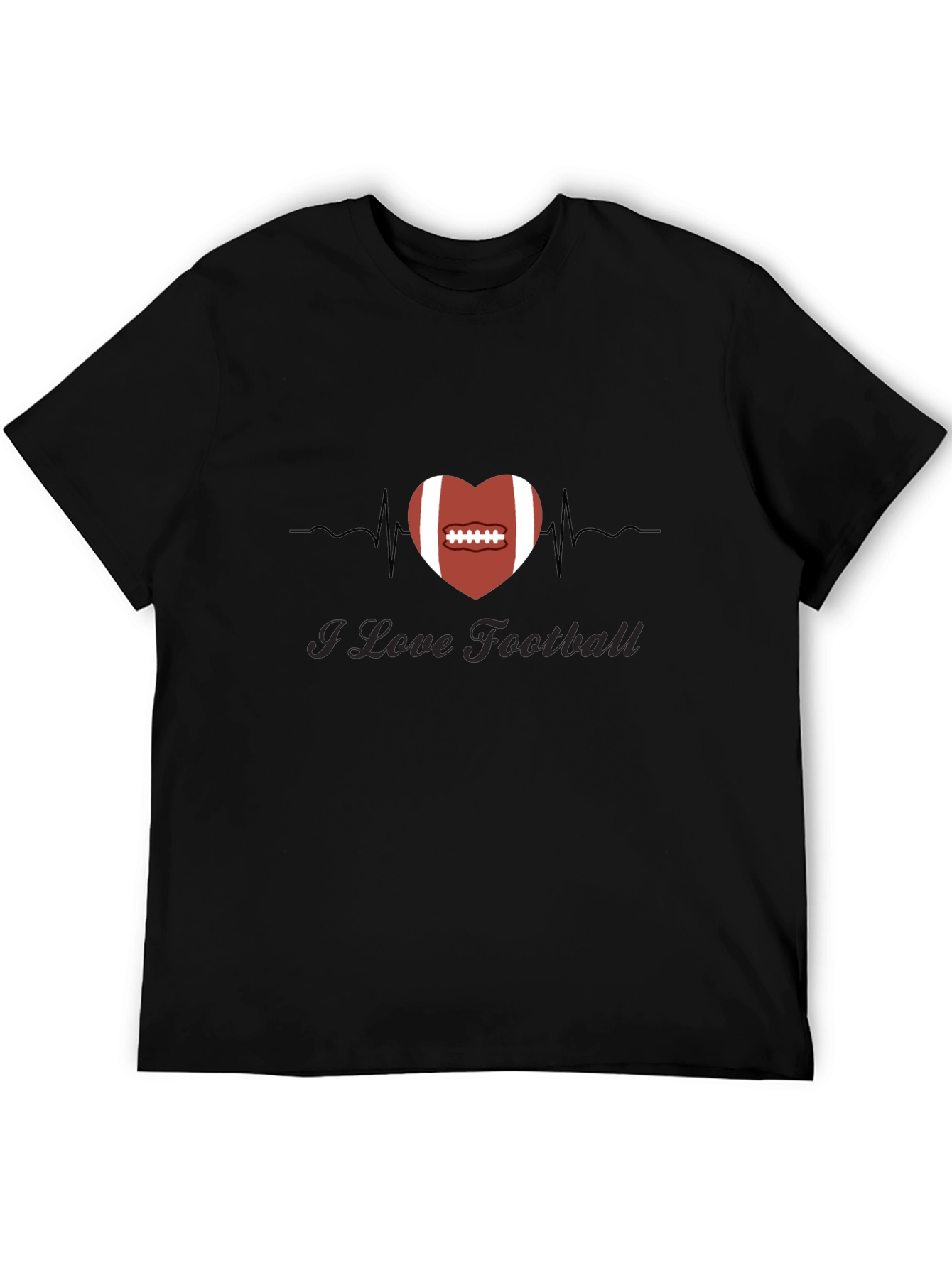 I Love Football Heartbeat T-Shirt